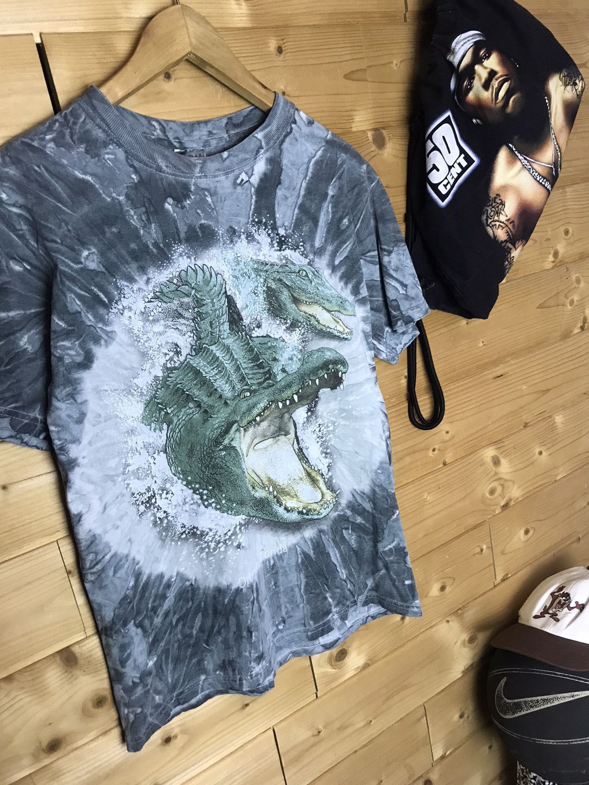 Vintage Vintage Orlando Florida crocodile tie dye t-shirt Size US S / EU 44-46 / 1 - 3 Thumbnail