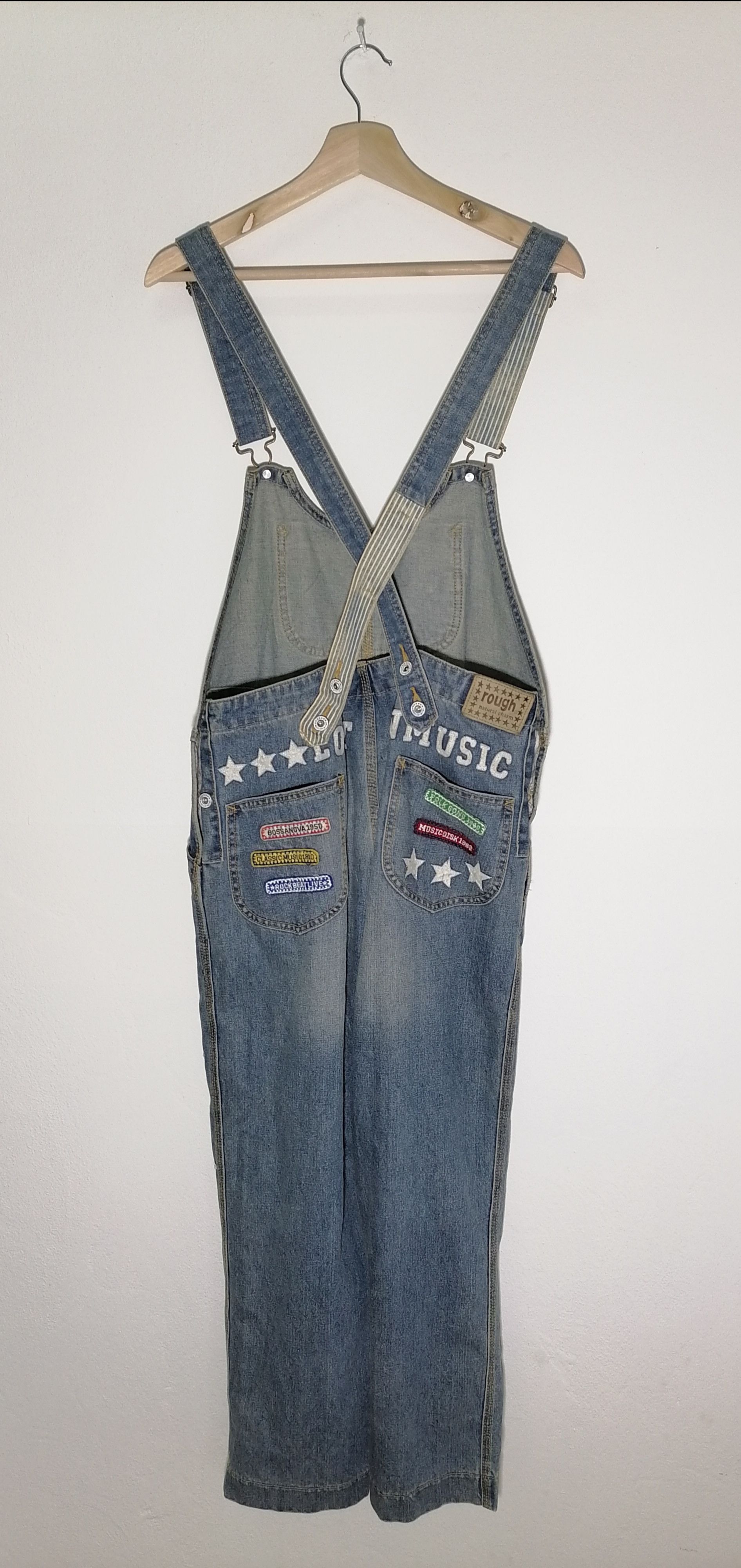 Other Union Made Rough Embroidered Denim Jumpsuit Jeans Size US 40 / EU 56 - 3 Thumbnail
