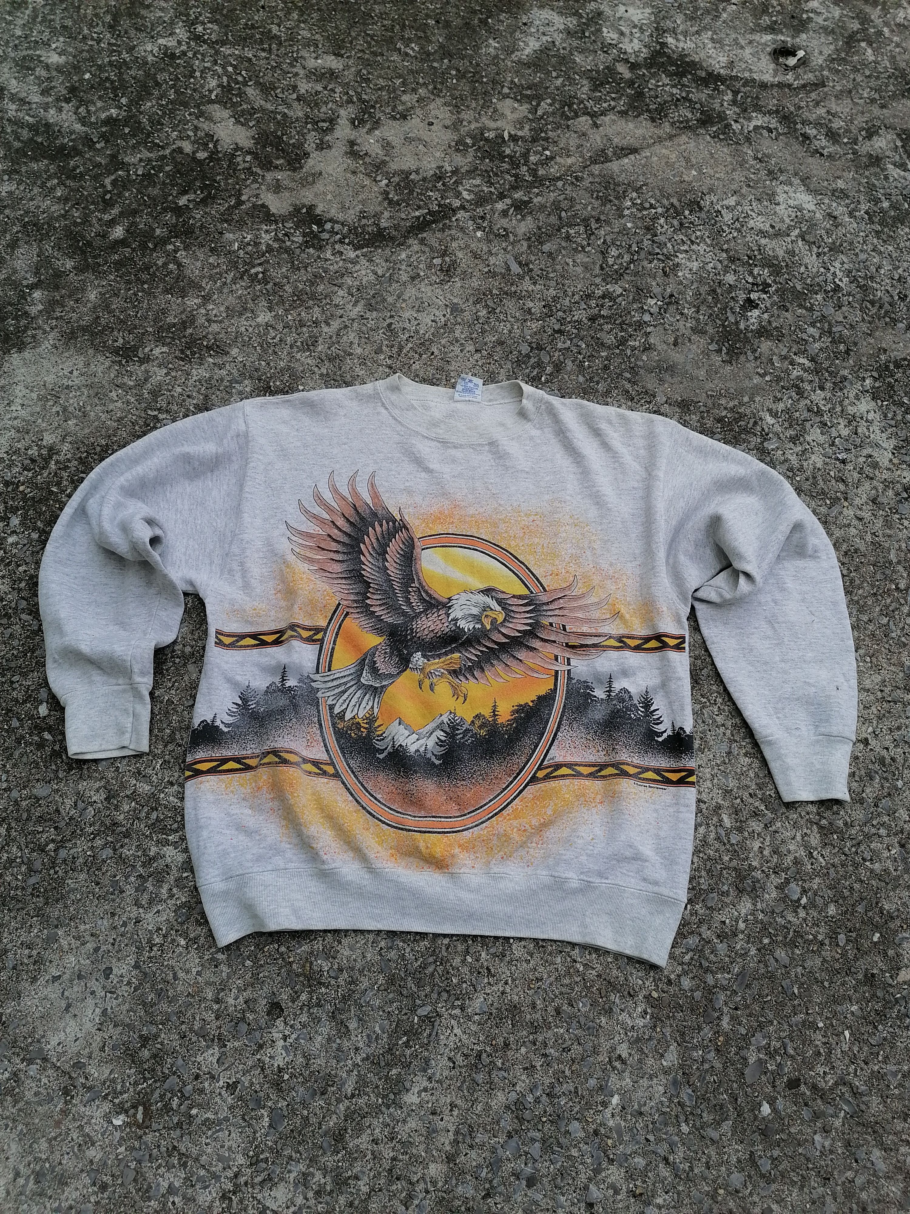 Salem Sportswear Vintage Salem Eagle Big Design Sweatshirt Size US L / EU 52-54 / 3 - 2 Thumbnail