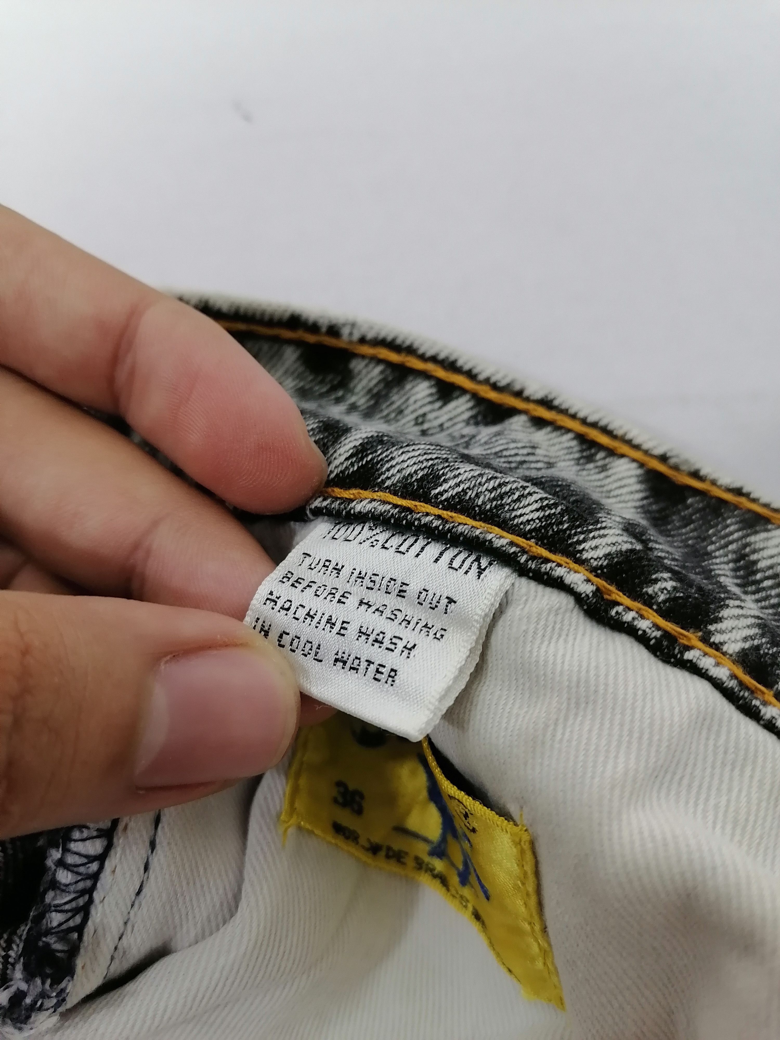 Camel × Vintage Camel Acid Wash Denim Jeans Size US 34 / EU 50 - 7 Thumbnail