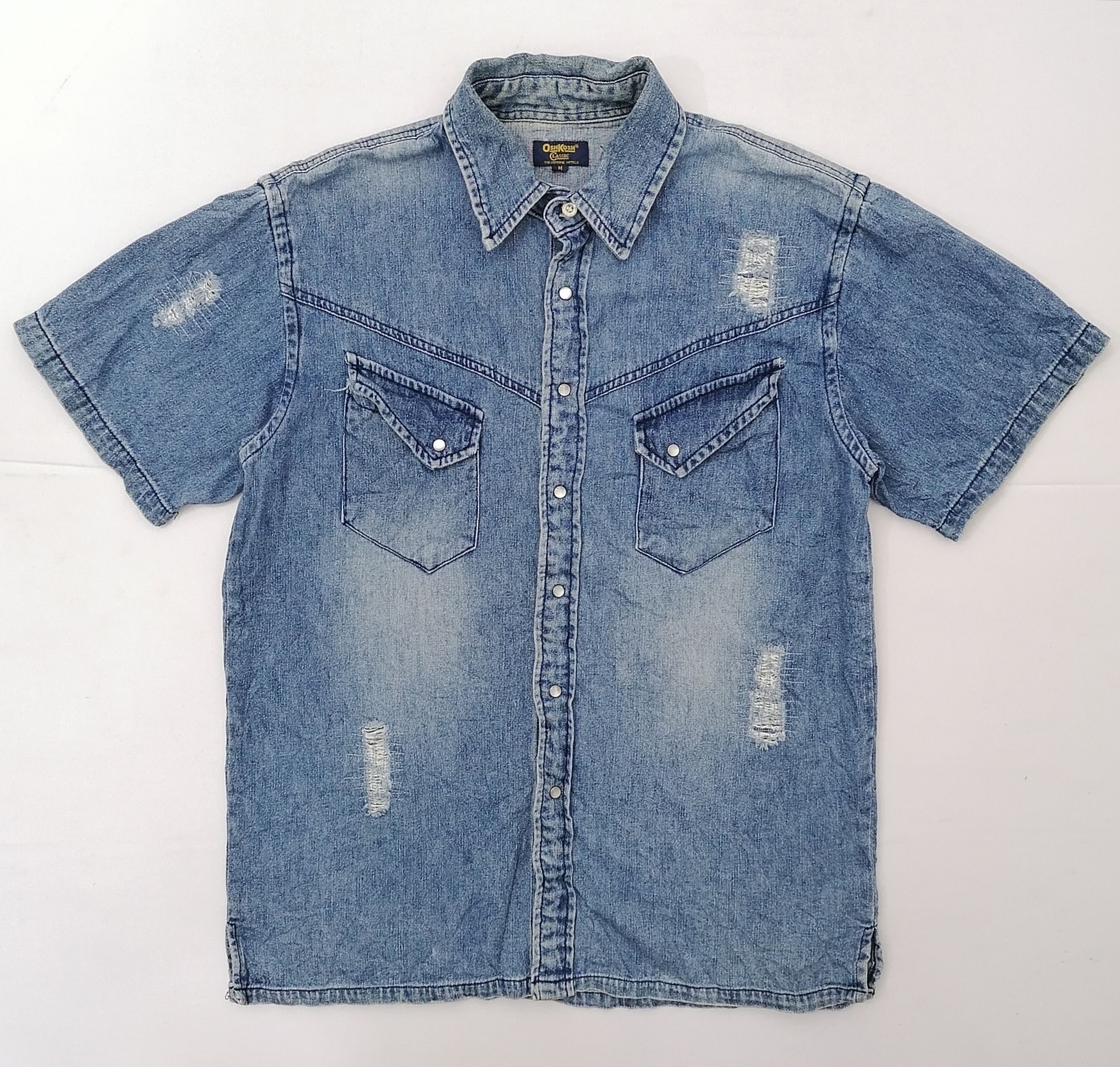 Oshkosh × Vintage OshKosh Denim Button Shirt Size US M / EU 48-50 / 2 - 1 Thumbnail