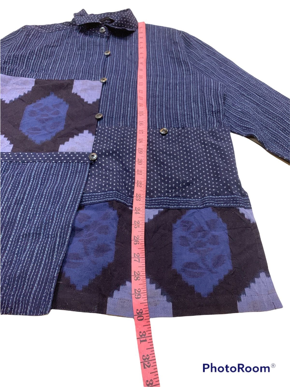 Japanese Brand VINTAGE GIEMON SASHIKO BORO BUTTON UP SHIRT Size US L / EU 52-54 / 3 - 3 Thumbnail