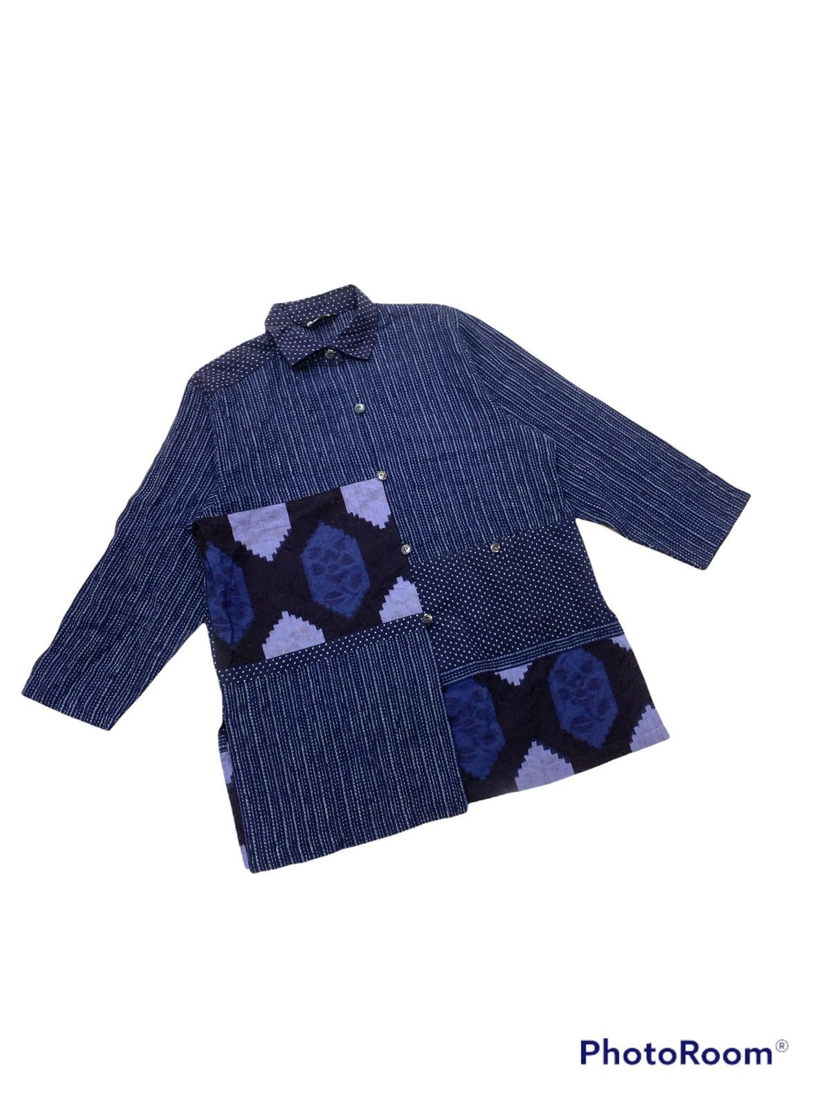 Japanese Brand VINTAGE GIEMON SASHIKO BORO BUTTON UP SHIRT Size US L / EU 52-54 / 3 - 1 Thumbnail