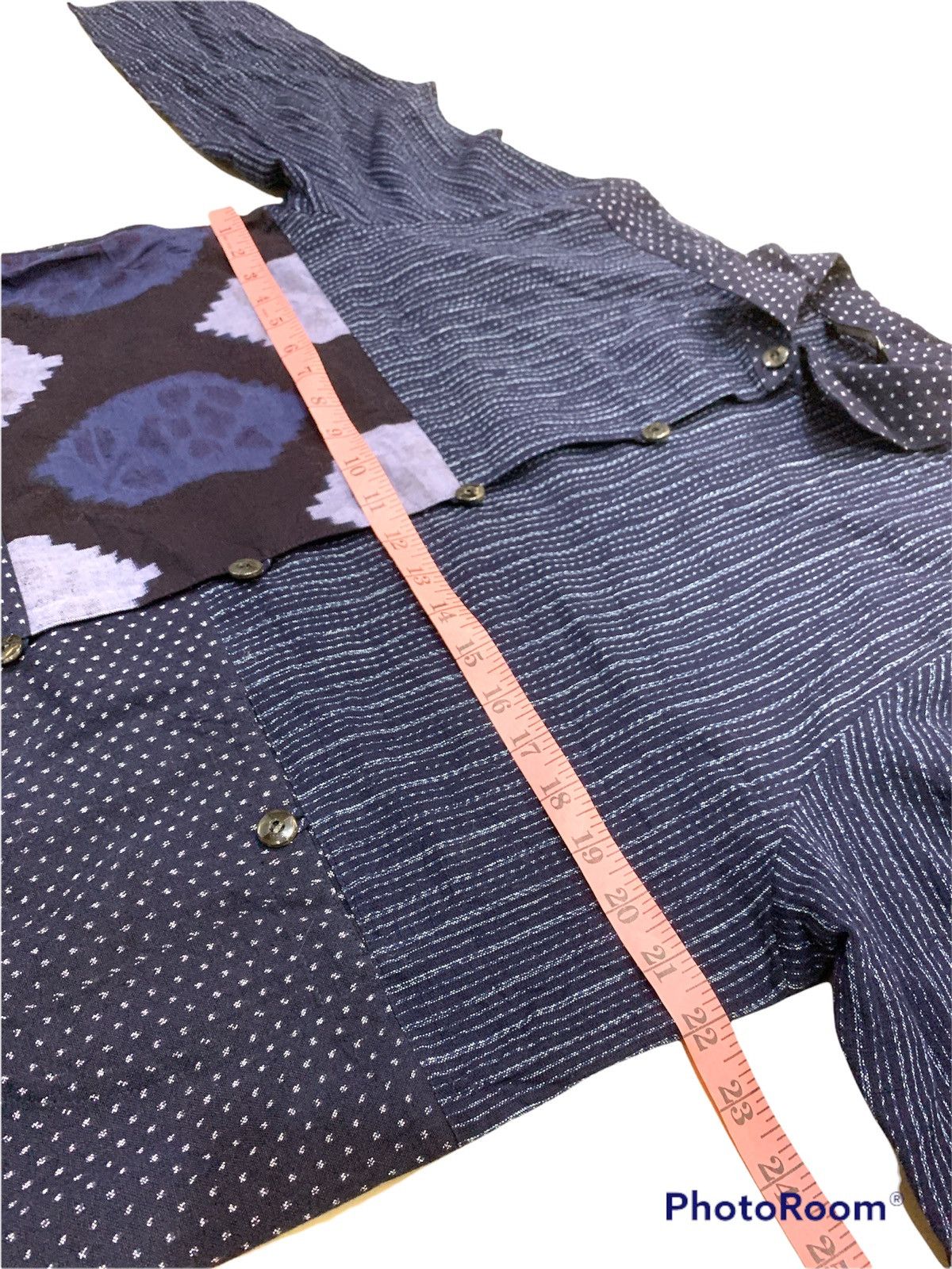 Japanese Brand VINTAGE GIEMON SASHIKO BORO BUTTON UP SHIRT Size US L / EU 52-54 / 3 - 4 Thumbnail