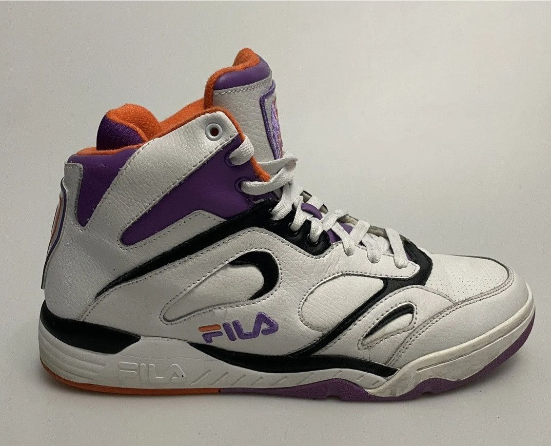 Fila × Vintage FILA KJ7 Sneakers White & Purple Kevin Johnson Size US 9.5 / EU 42-43 - 2 Thumbnail