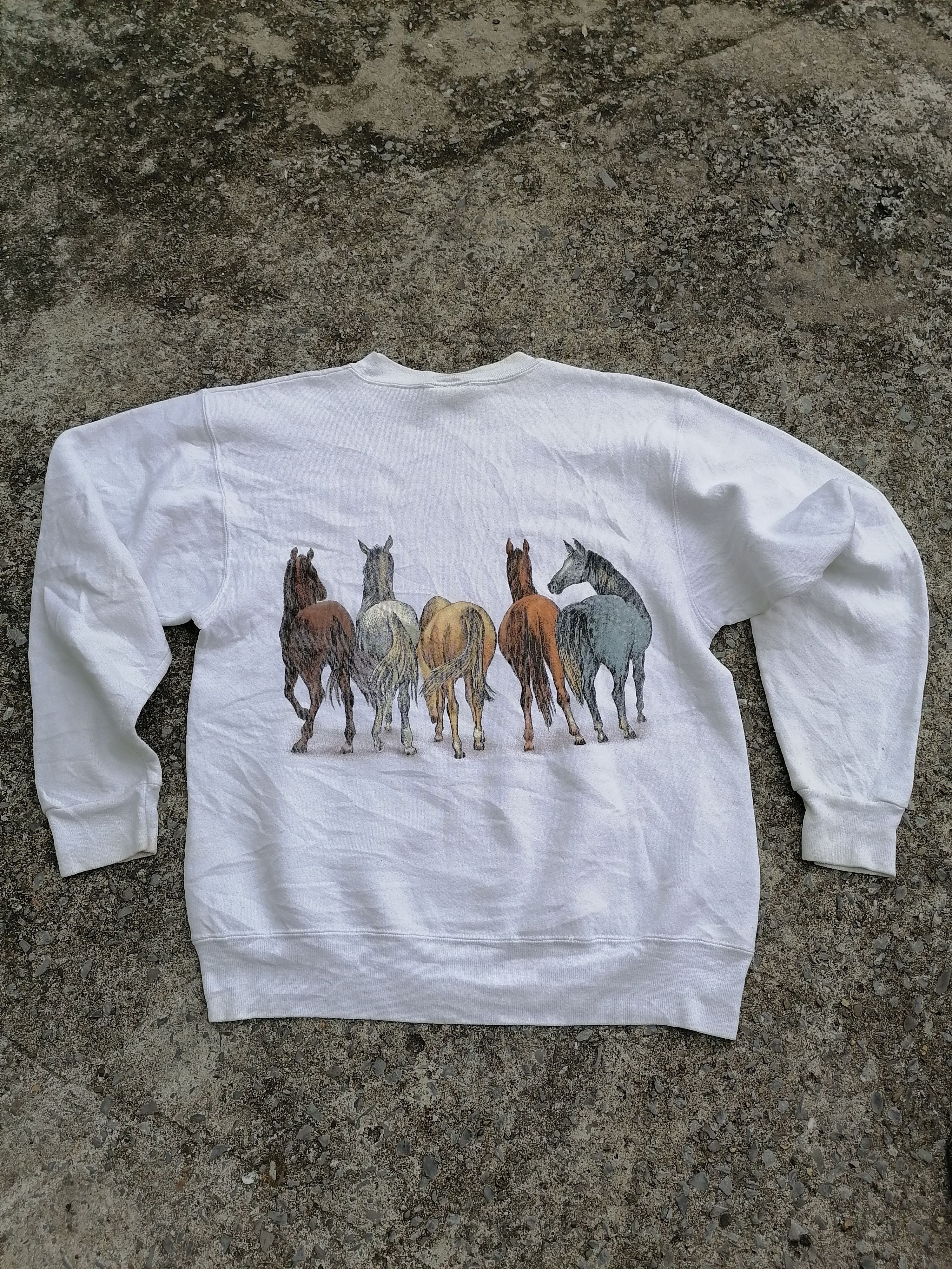 Vintage Vintage Oneita Horse Mirror Sweatshirt Size US M / EU 48-50 / 2 - 3 Thumbnail