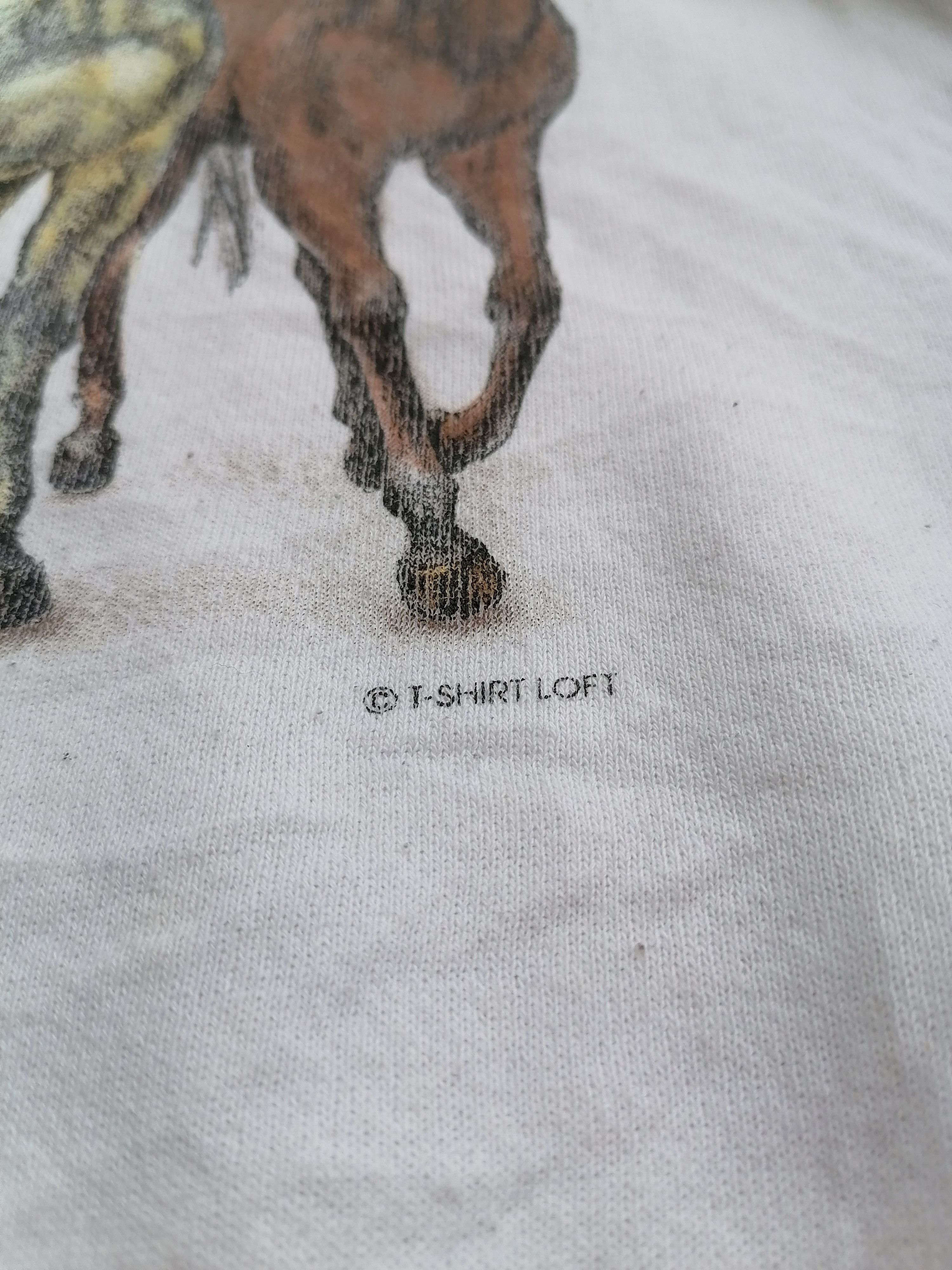 Vintage Vintage Oneita Horse Mirror Sweatshirt Size US M / EU 48-50 / 2 - 2 Thumbnail
