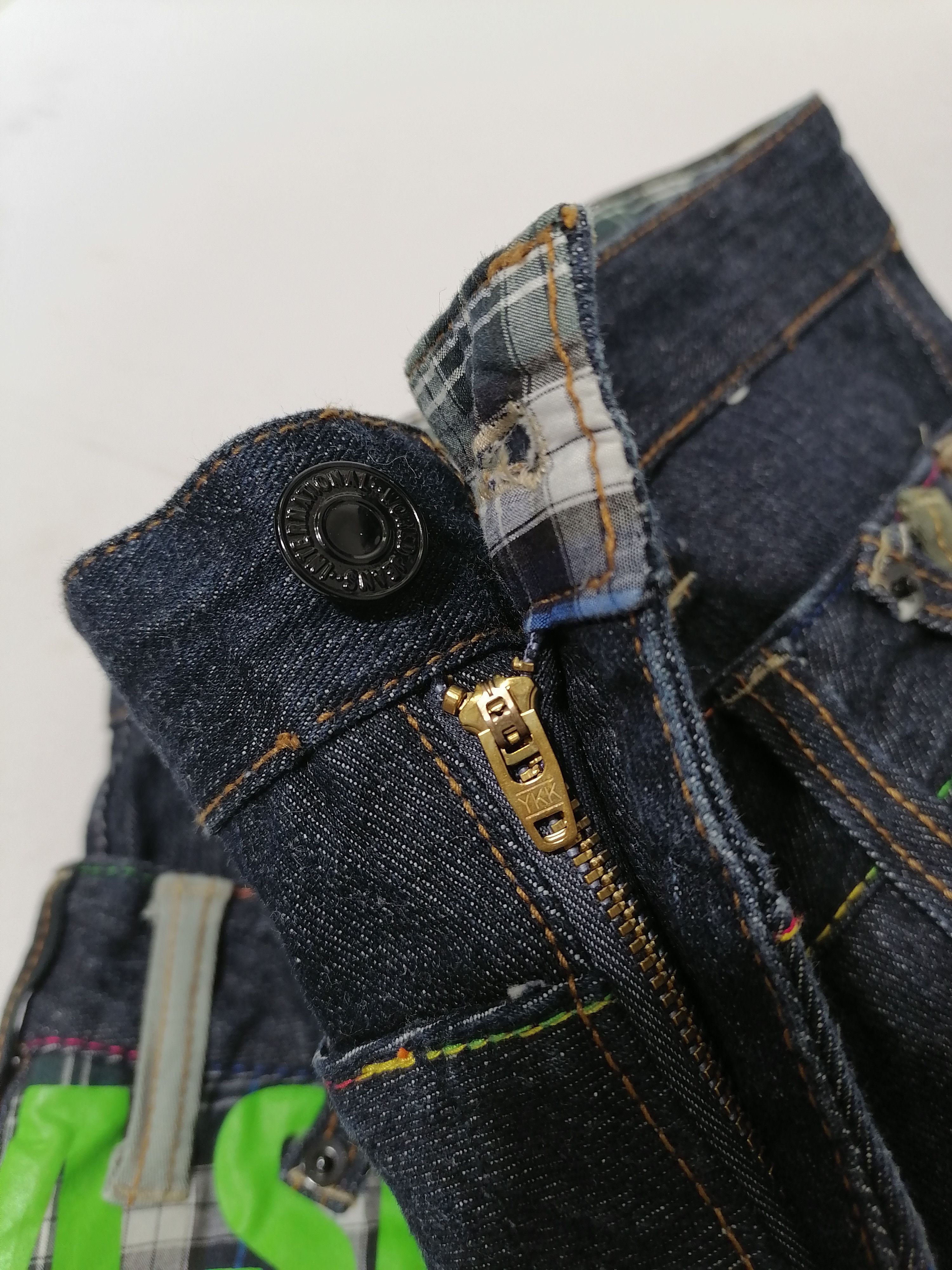 Designer Dominate Handcrafted Double Waist Jeans Size US 31 - 4 Thumbnail