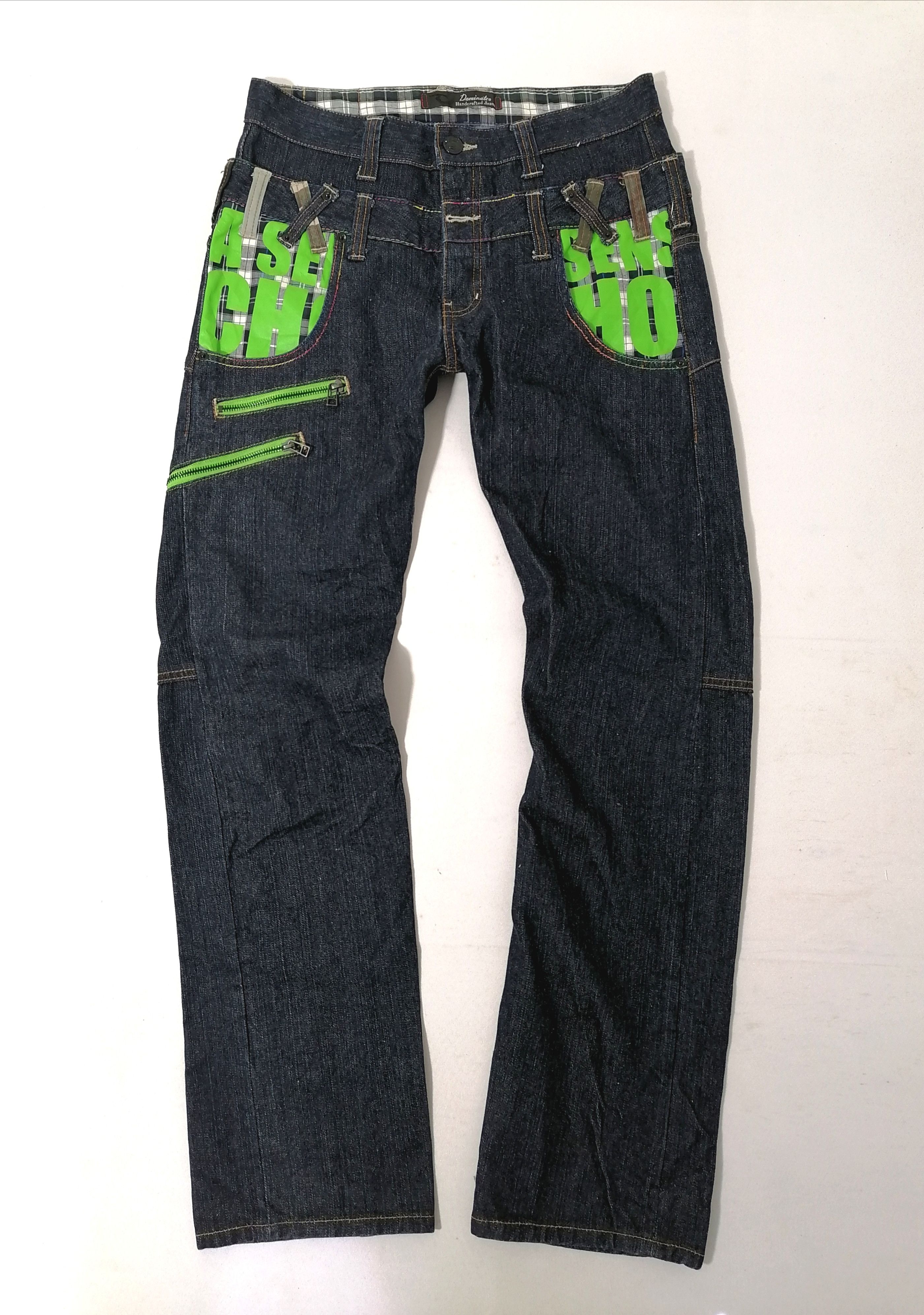 Designer Dominate Handcrafted Double Waist Jeans Size US 31 - 1 Thumbnail