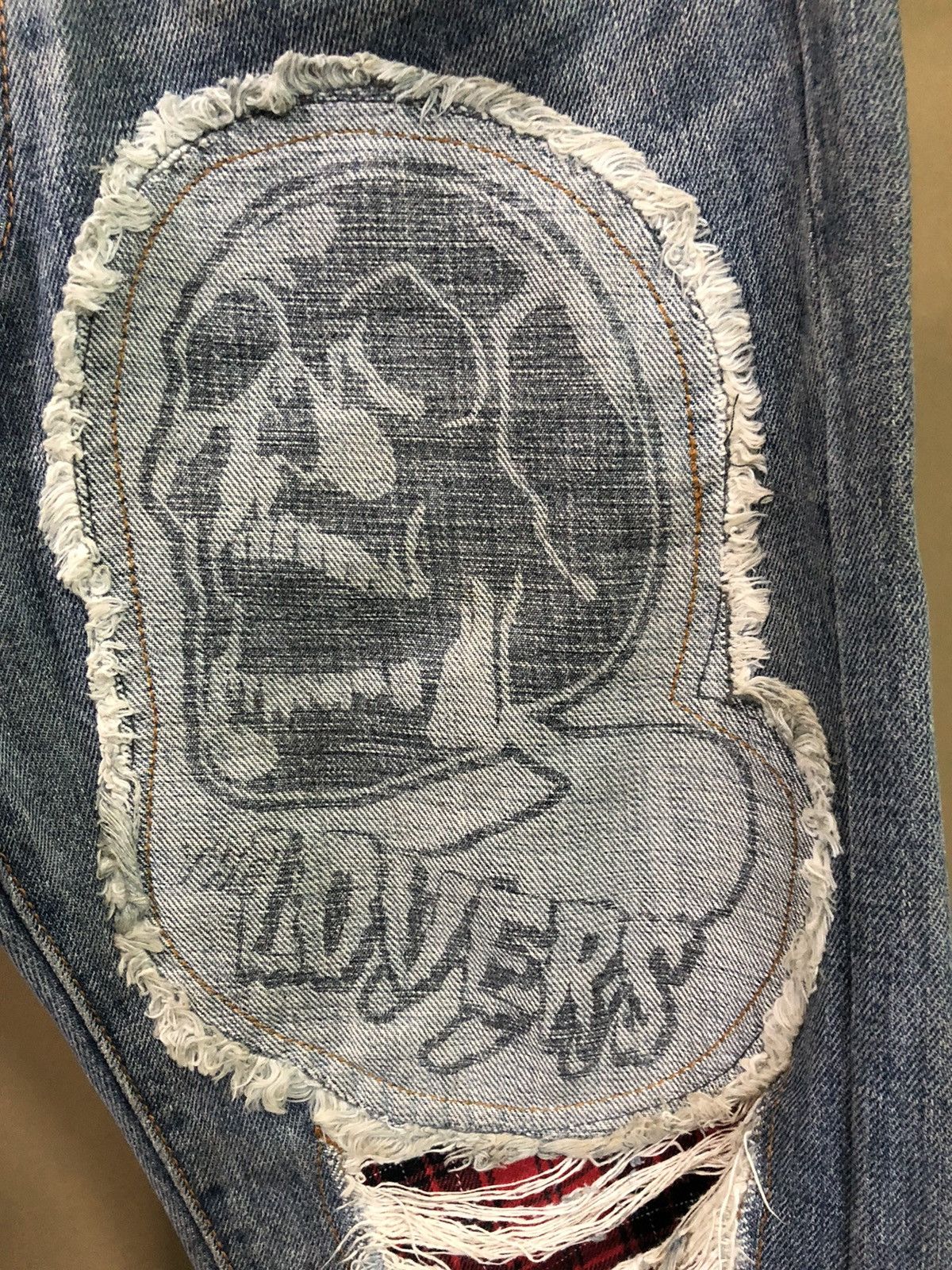 Japanese Brand Superlovers Distressed Denim Jeans Size US 31 - 4 Thumbnail