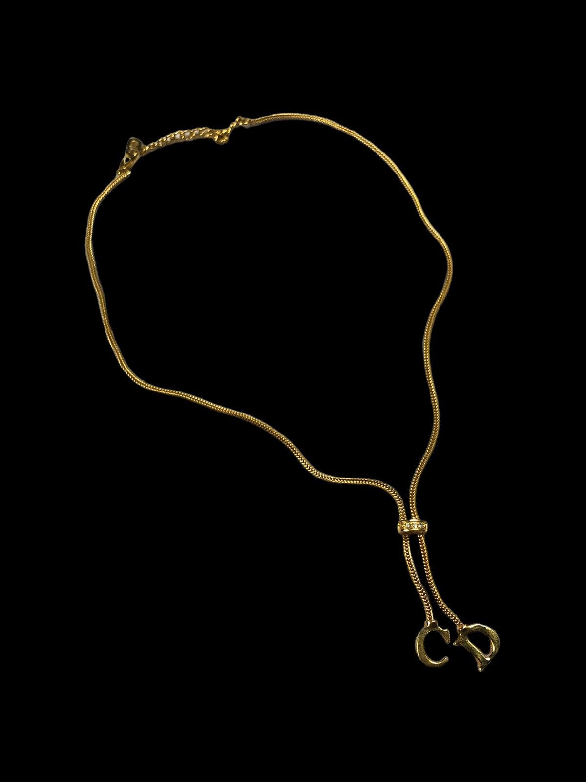 Christian Dior Monsieur Christian Dior ‘CD” Pendant Logo Necklace Size ONE SIZE - 1 Thumbnail