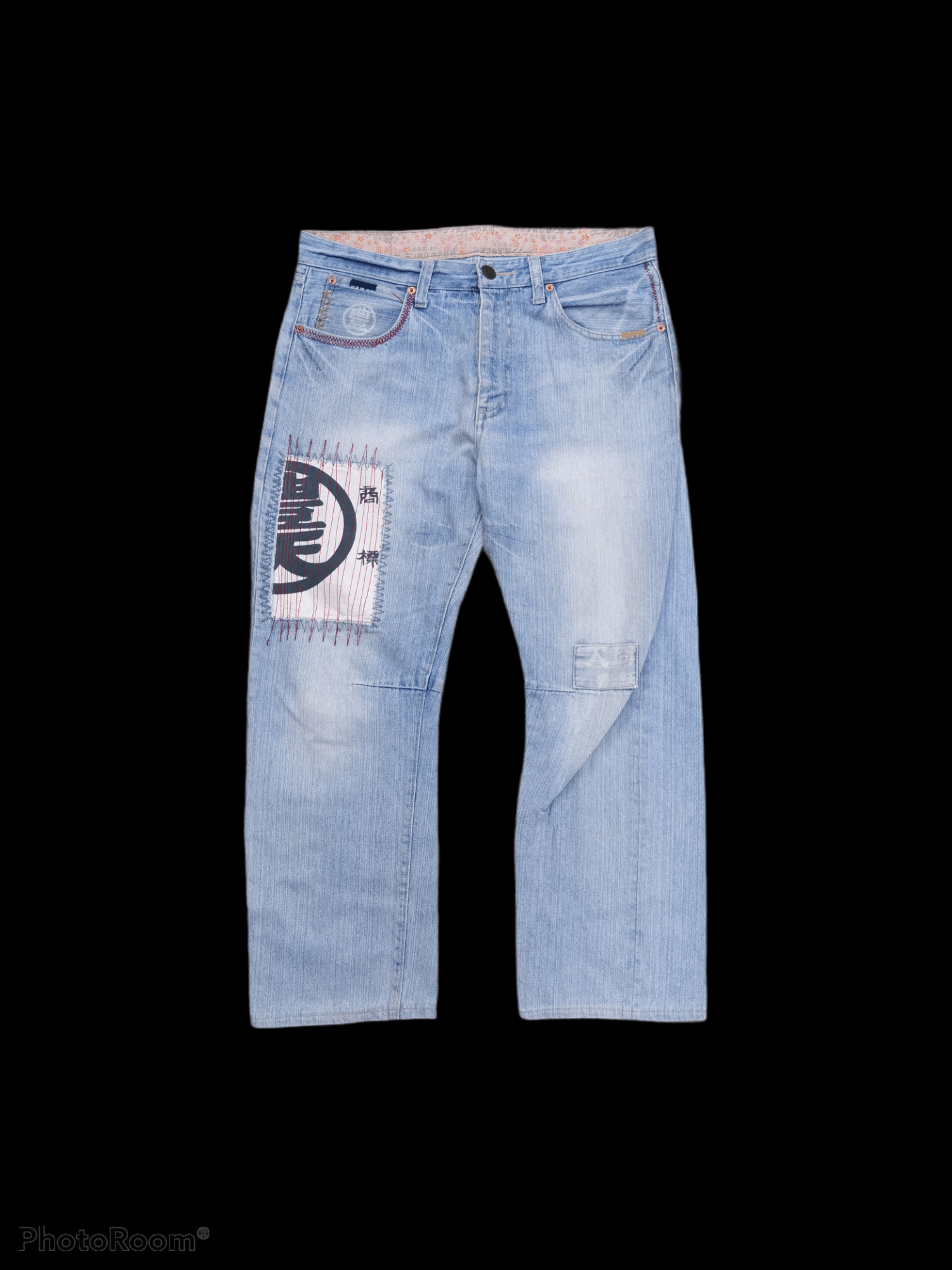 Art Comes First BUDEN DISTRESSED DENIM PACTHWORK JAPANESE BRAND Size US 34 / EU 50 - 1 Thumbnail