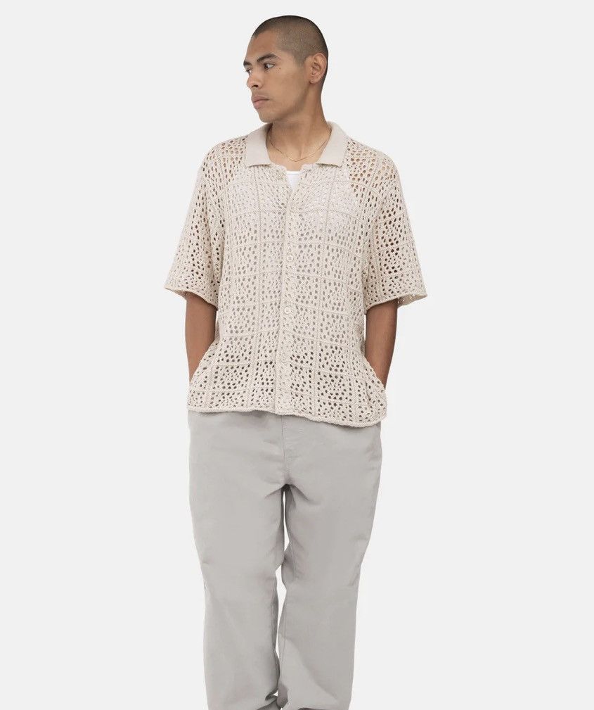Stussy NEW Stussy Crochet Knit Shirt Natural Cotton short sleeve XL Size US XL / EU 56 / 4 - 4 Thumbnail