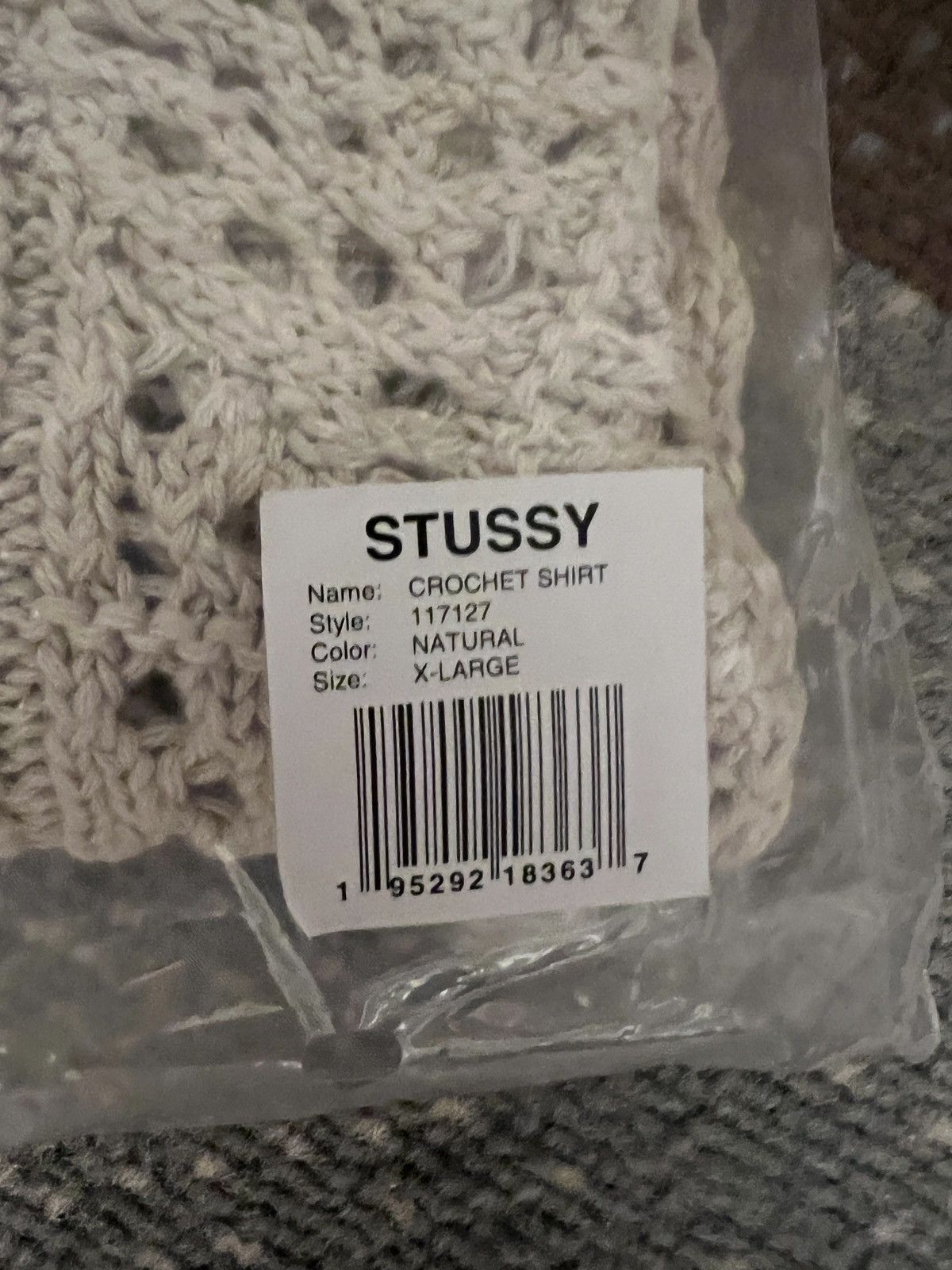 Stussy NEW Stussy Crochet Knit Shirt Natural Cotton short sleeve XL Size US XL / EU 56 / 4 - 6 Thumbnail