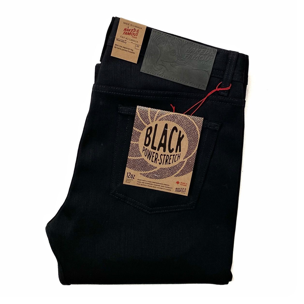 Image of Naked Famous NWT Naked & Famous Denim Weird Guy Black Power Stretch Denim, Men's (Size 33)