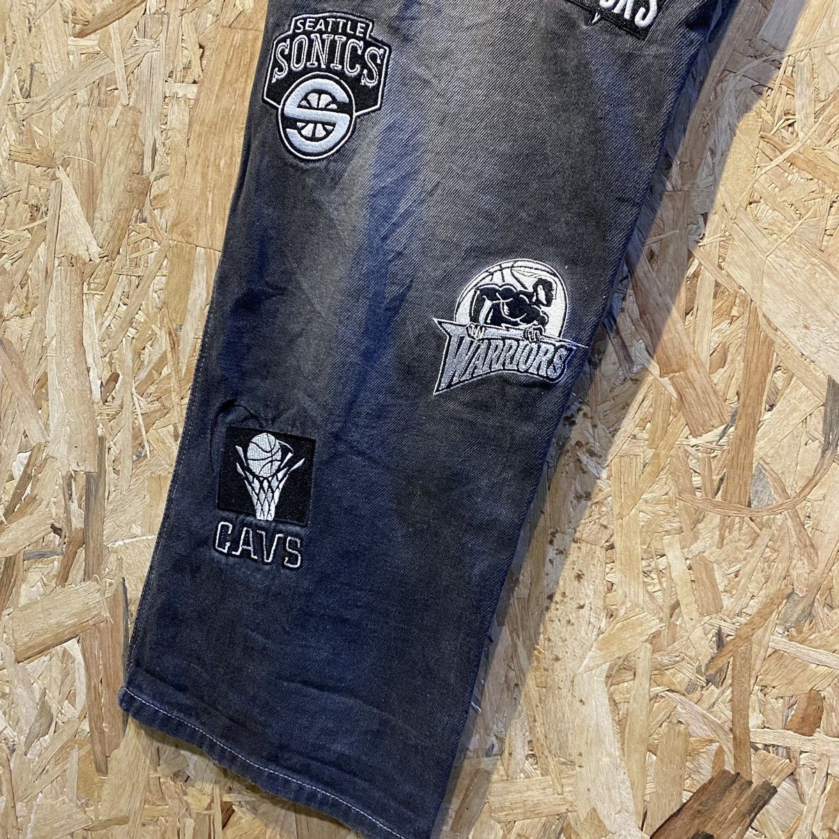 NBA × Vintage Vintage NBA Basketball Teams Denim Jeans 32🧊❄️🥣 White Black Size US 32 / EU 48 - 10 Thumbnail