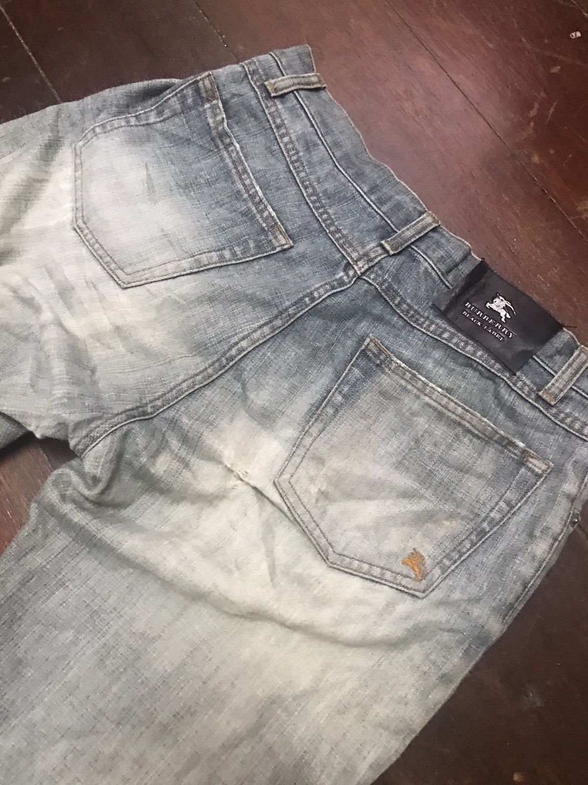 Burberry × Designer 🔥rare🔥Burberry black label distressed denim Size US 31 - 1 Thumbnail