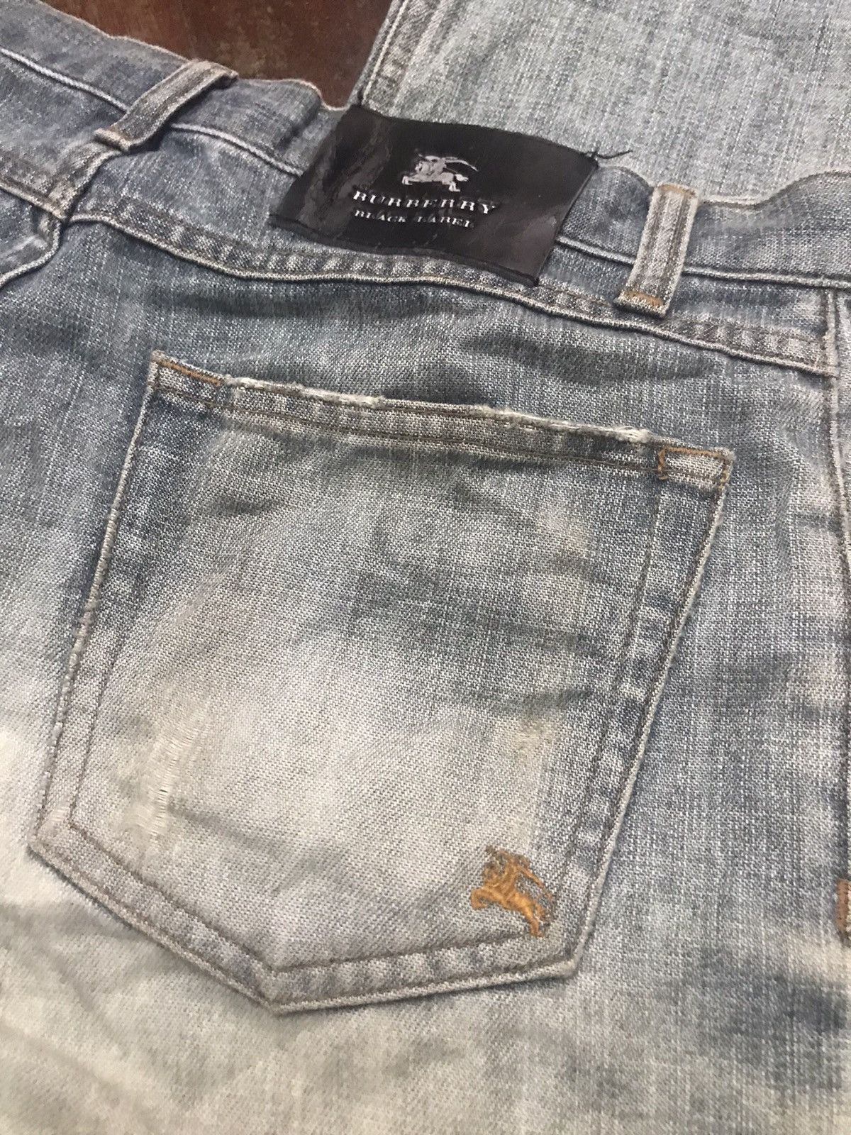 Burberry × Designer 🔥rare🔥Burberry black label distressed denim Size US 31 - 10 Thumbnail