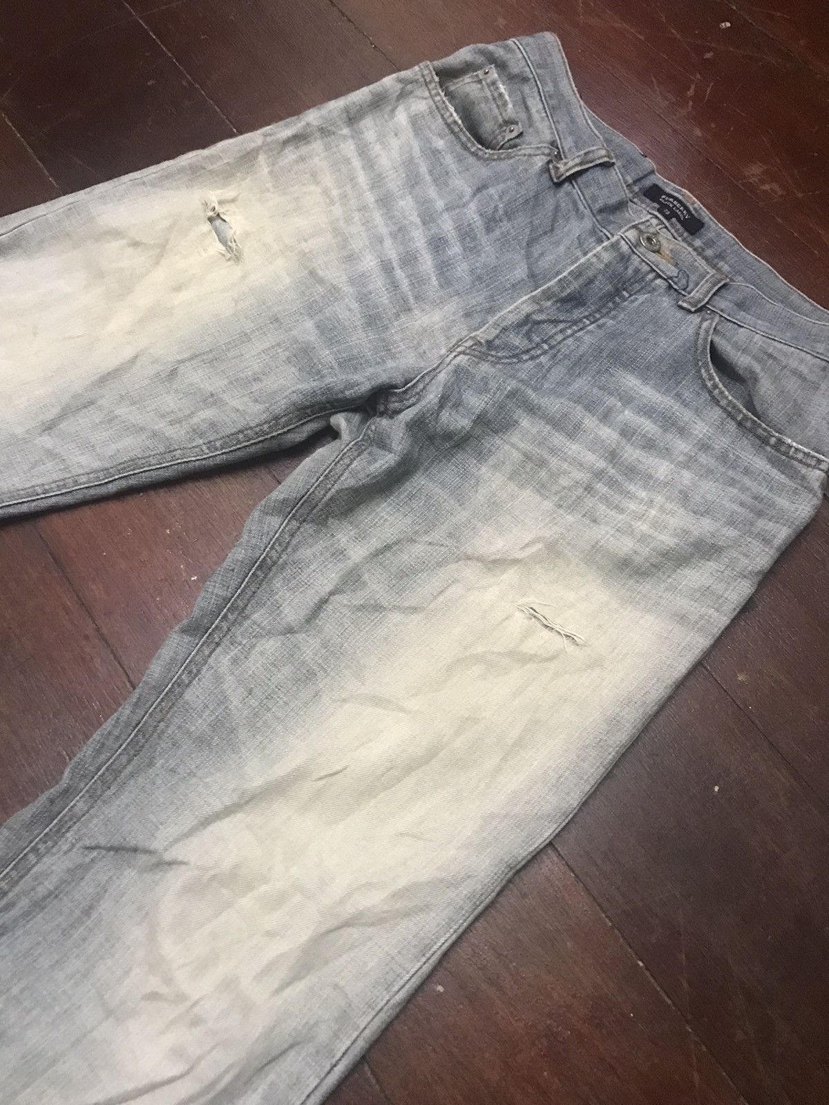 Burberry × Designer 🔥rare🔥Burberry black label distressed denim Size US 31 - 3 Thumbnail