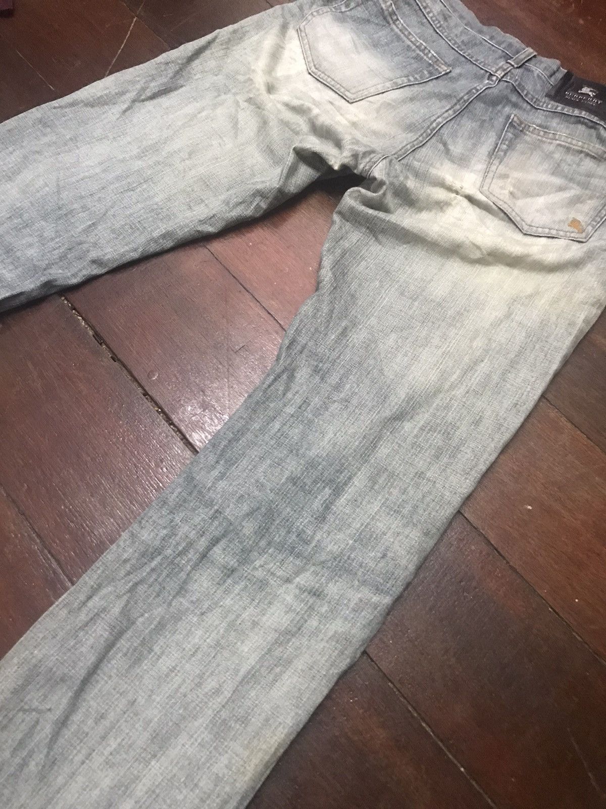 Burberry × Designer 🔥rare🔥Burberry black label distressed denim Size US 31 - 14 Thumbnail