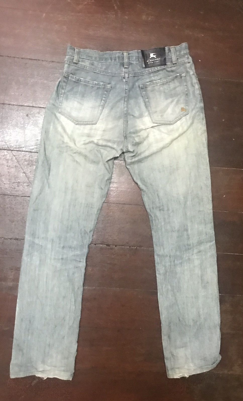 Burberry × Designer 🔥rare🔥Burberry black label distressed denim Size US 31 - 13 Thumbnail