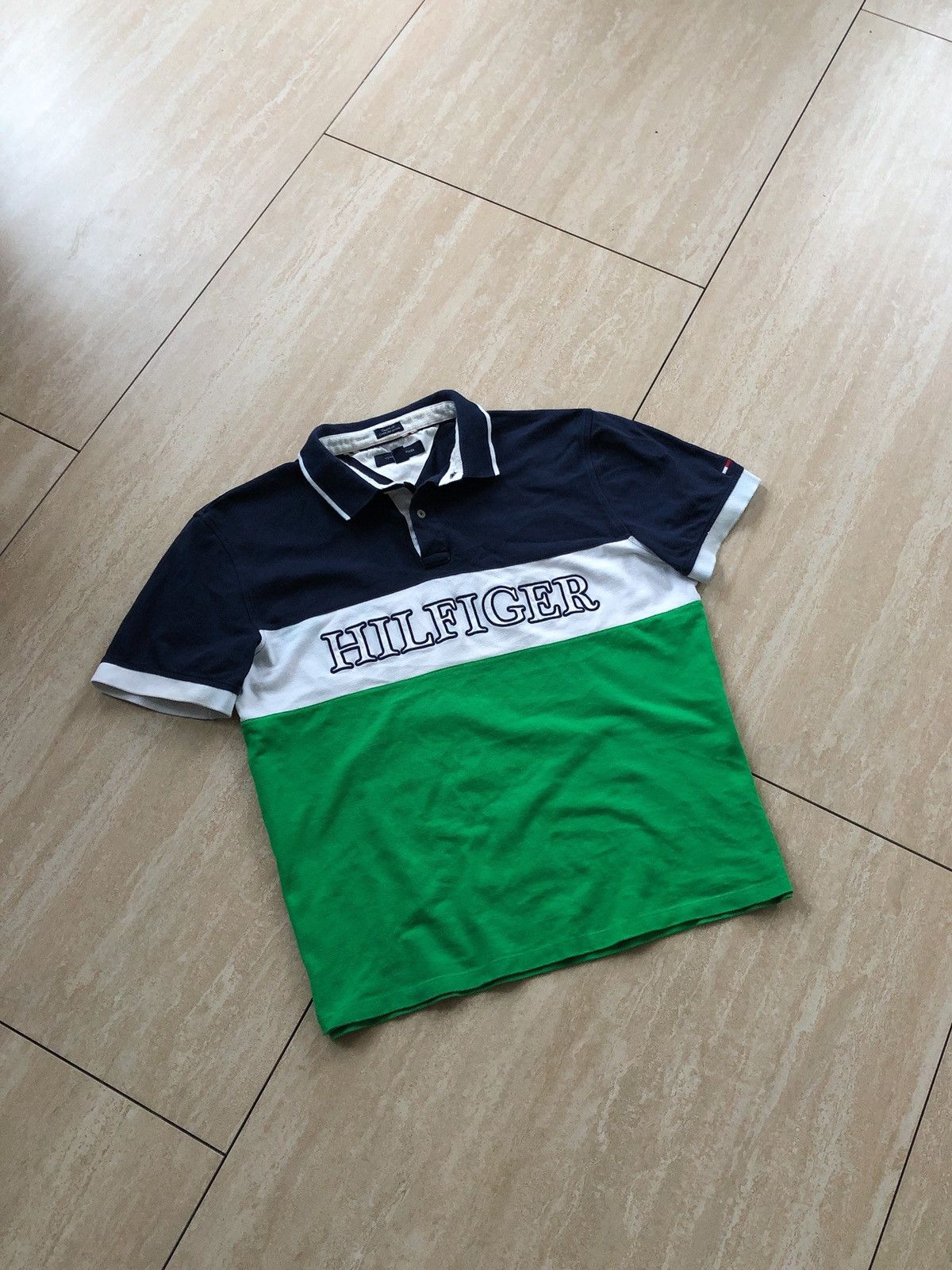 Tommy Hilfiger × Vintage Vintage Tommy Hilfiger Embroidered Tape Polo Size US XL / EU 56 / 4 - 1 Thumbnail