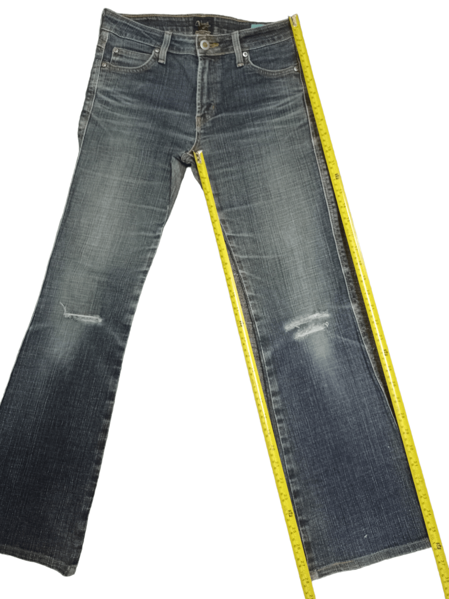 Edwin × Japanese Brand Vintage Edwin Japan Blue Wash Distressed Flare Jeans 28x28 Size 28" / US 6 / IT 42 - 11 Thumbnail