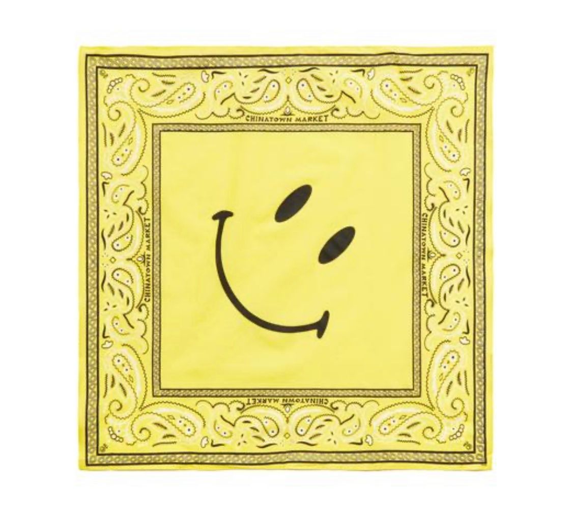 Pre-owned Market Chinatown Smiley Bandana In Yellow