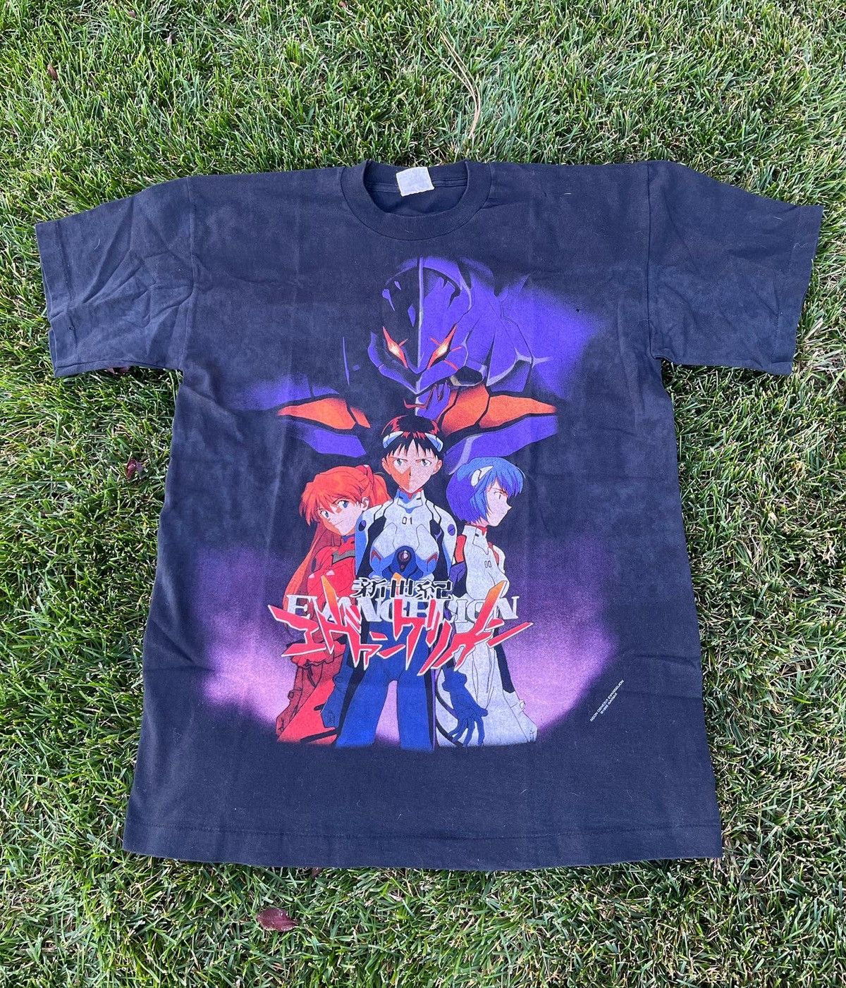 image of Screen Stars x Vintage 1998 Neon Genesis Evangelion Tshirt in Black, Men's (Size Large)