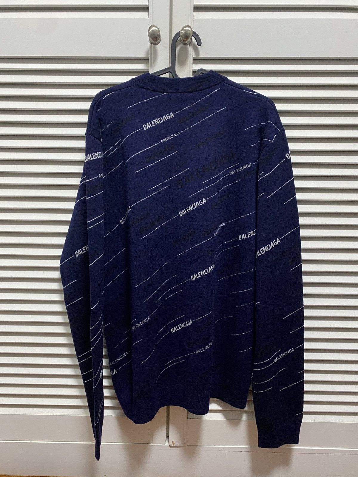 Balenciaga Logo Wool Sweater Knitwear Size US M / EU 48-50 / 2 - 2 Thumbnail