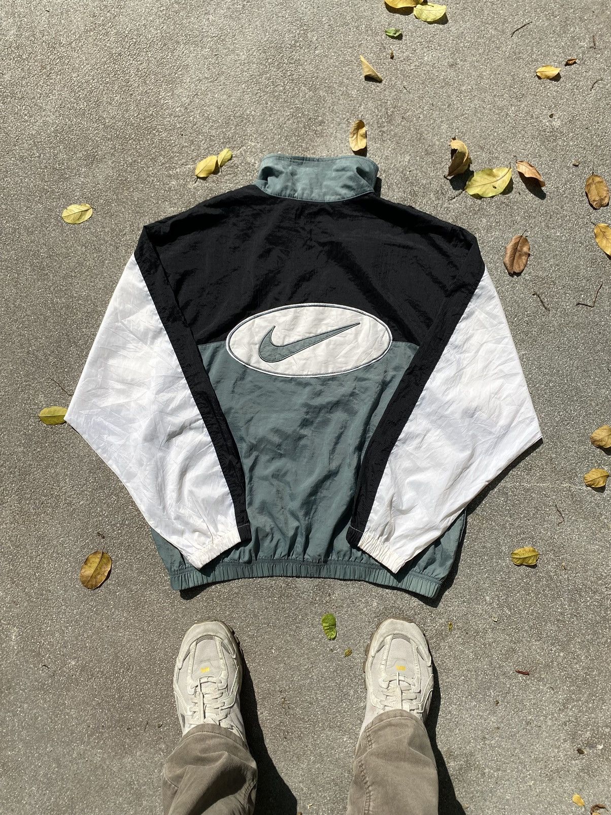 Rare Vintage Nike Spell Out Big Swoosh Windbreaker Jacket