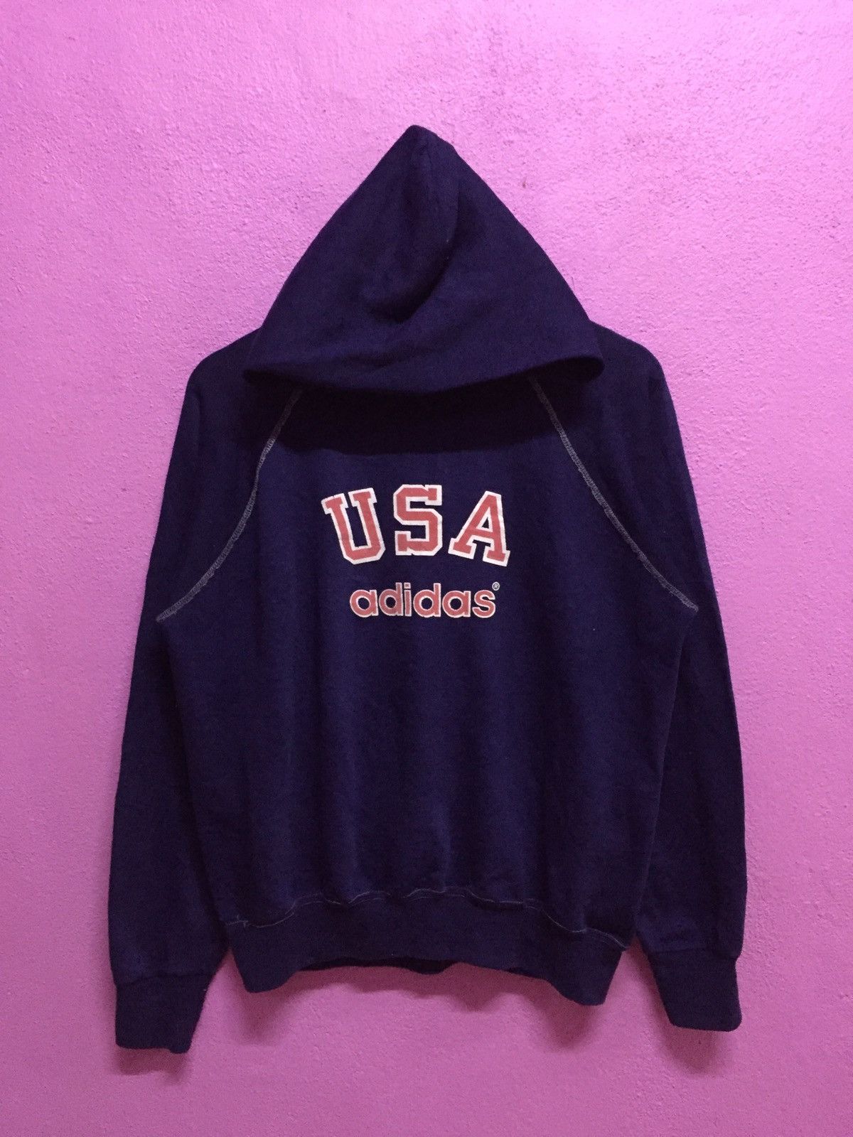 Adidas Vintage 80’s Adidas Usa Hoodies Size M Size US M / EU 48-50 / 2 - 1 Thumbnail