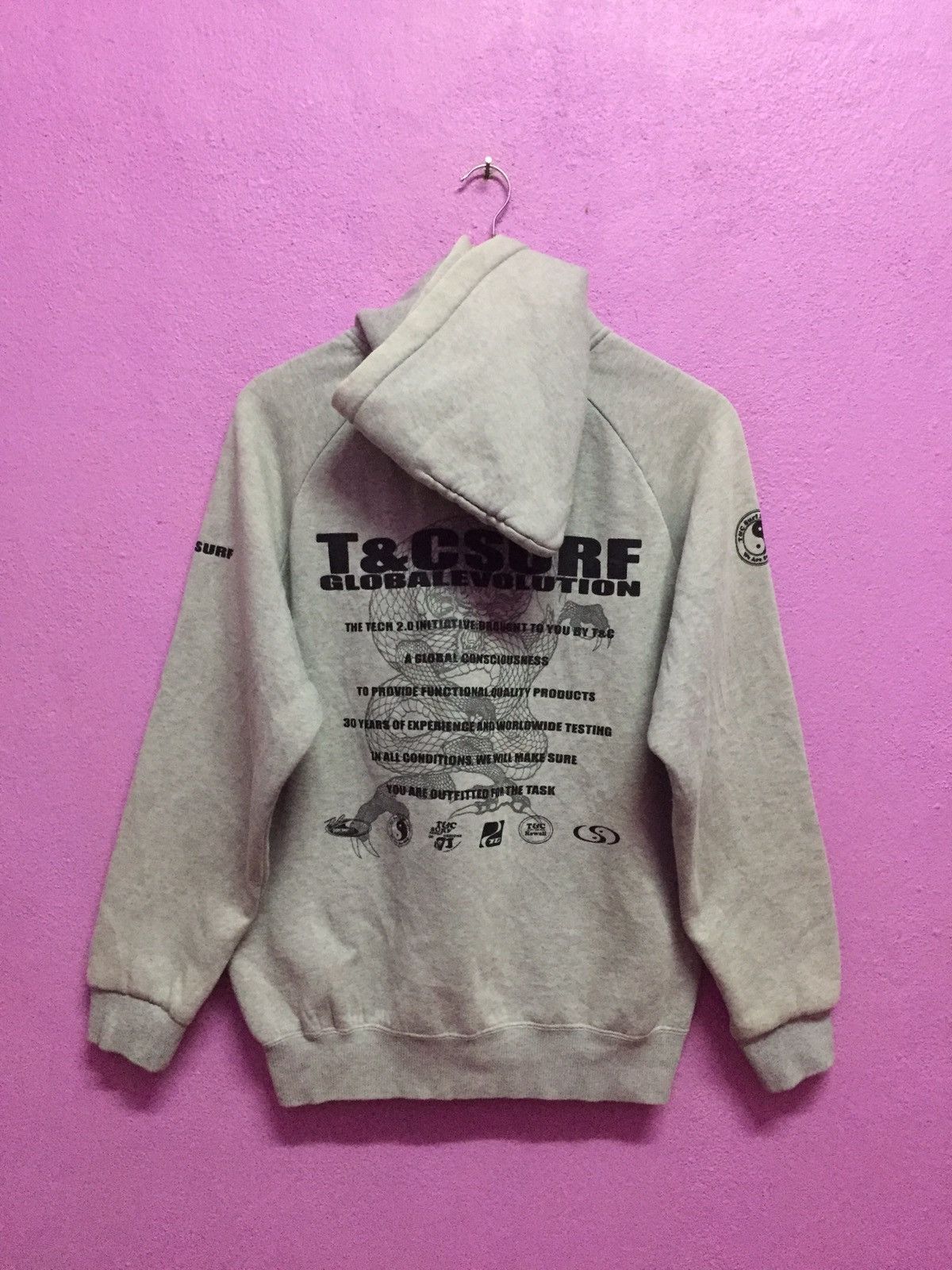Other Vintage 90’s T & C Global Evolution Dragon Hoodies Size M Size US M / EU 48-50 / 2 - 2 Thumbnail