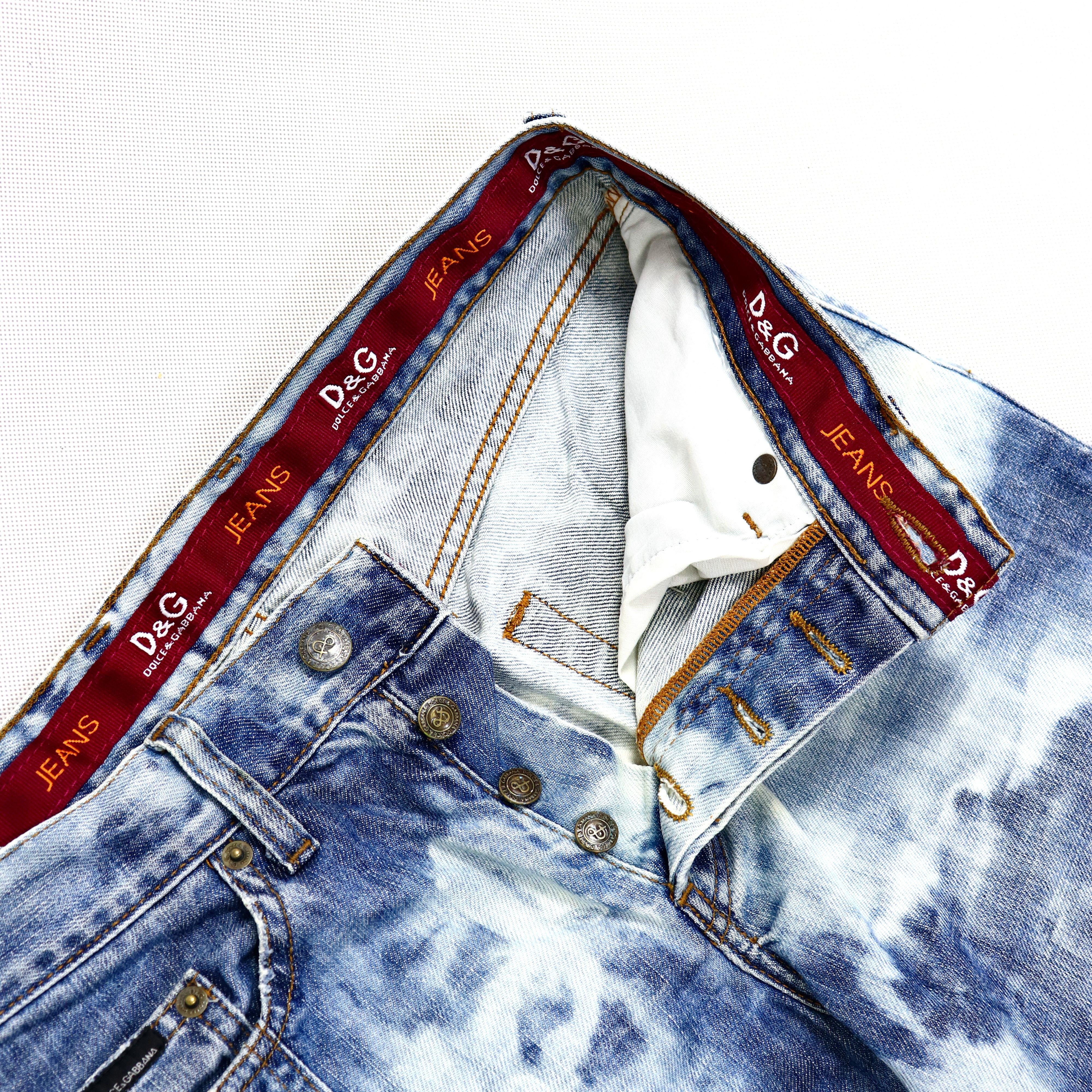 Dolce & Gabbana Vintage D&G Top Tie Dye Faded Regular Jeans Size US 28 / EU 44 - 4 Thumbnail