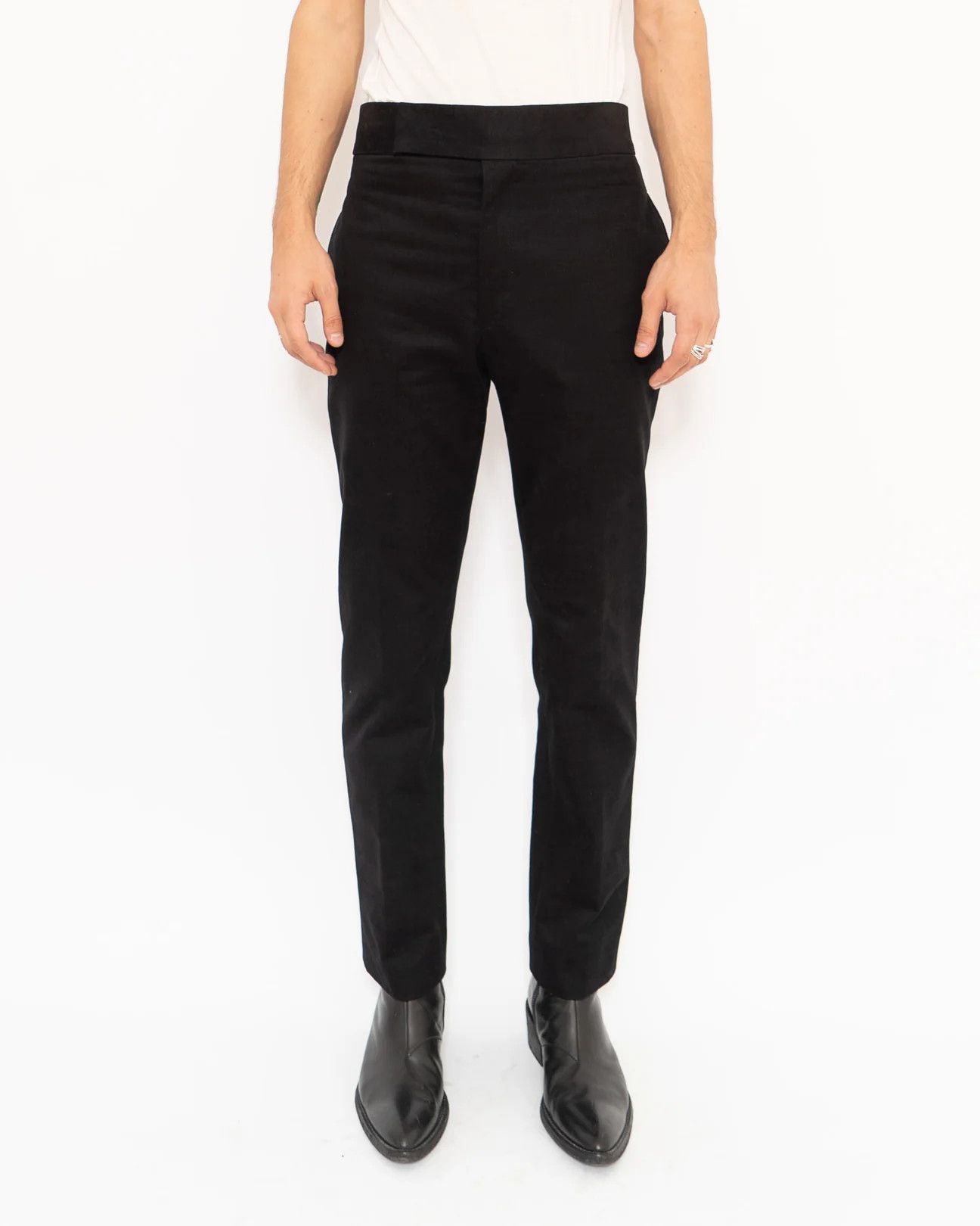 image of Haider Ackermann Fw20 Beaumont Black Trousers Sample, Men's (Size 32)