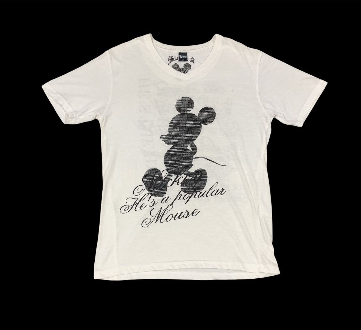 Disney × Mickey Mouse DISNEY MICKEY MOUSE GLENN PLAID BIG LOGO GRAPHIC TEE TSHIRT Size US S / EU 44-46 / 1 - 1 Thumbnail