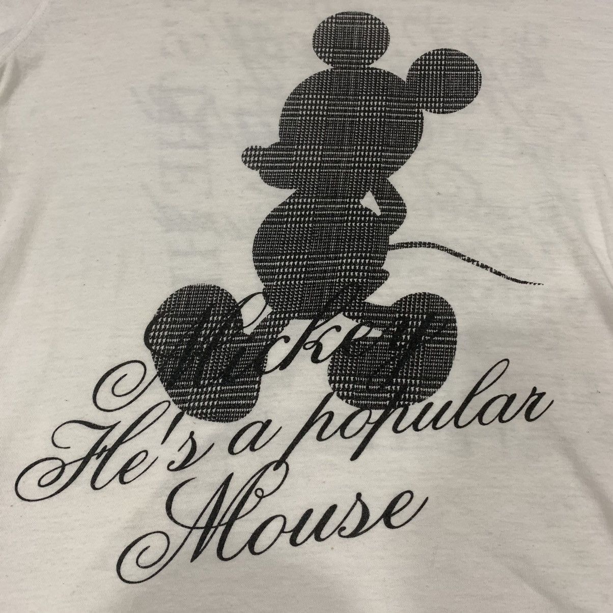 Disney × Mickey Mouse DISNEY MICKEY MOUSE GLENN PLAID BIG LOGO GRAPHIC TEE TSHIRT Size US S / EU 44-46 / 1 - 7 Thumbnail