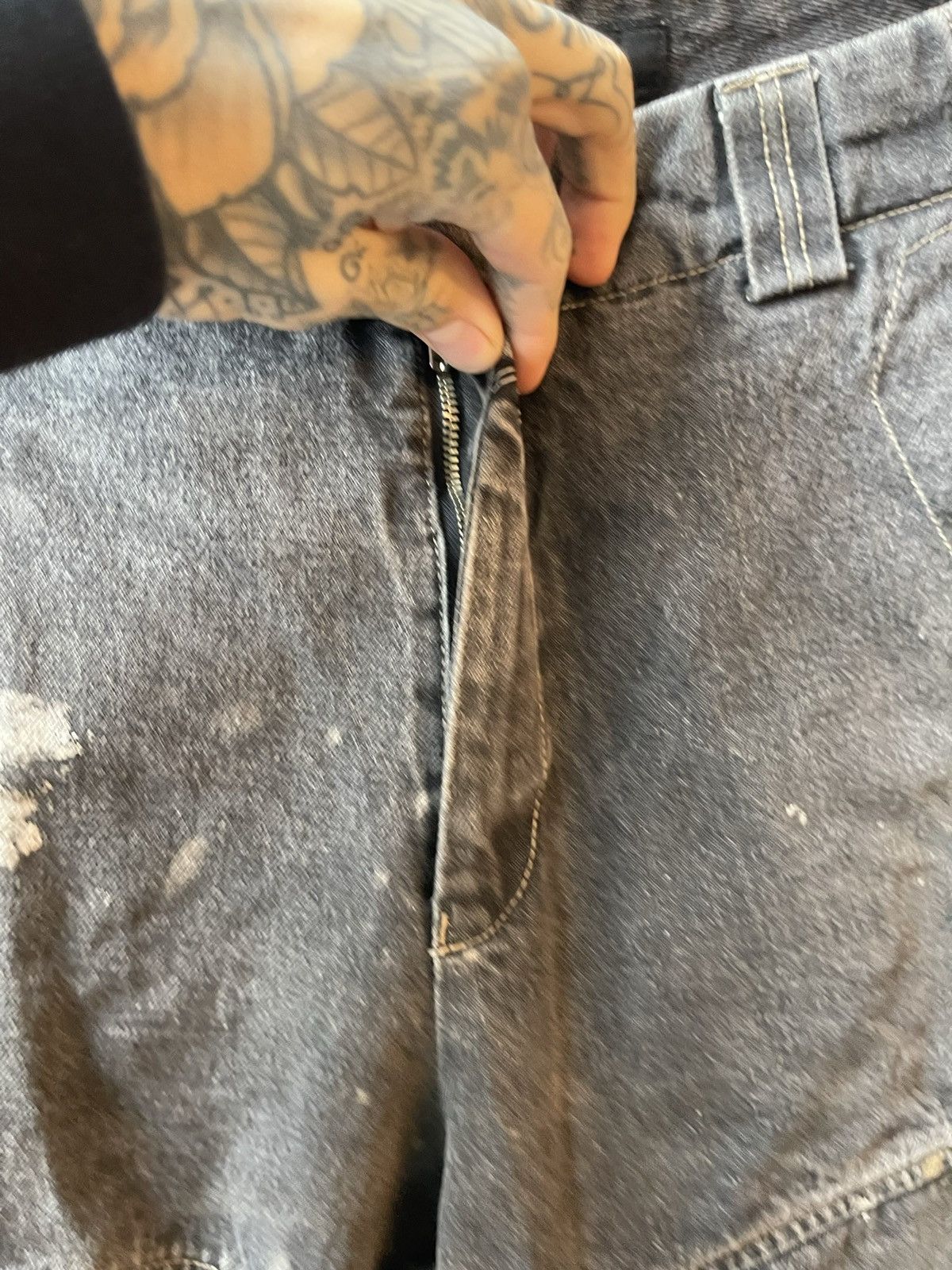 Marithe + Francois Girbaud 90s Vintage GIBRAUD Jean Black Shorts THRASHED 4Gseller Size US 32 / EU 48 - 8 Thumbnail