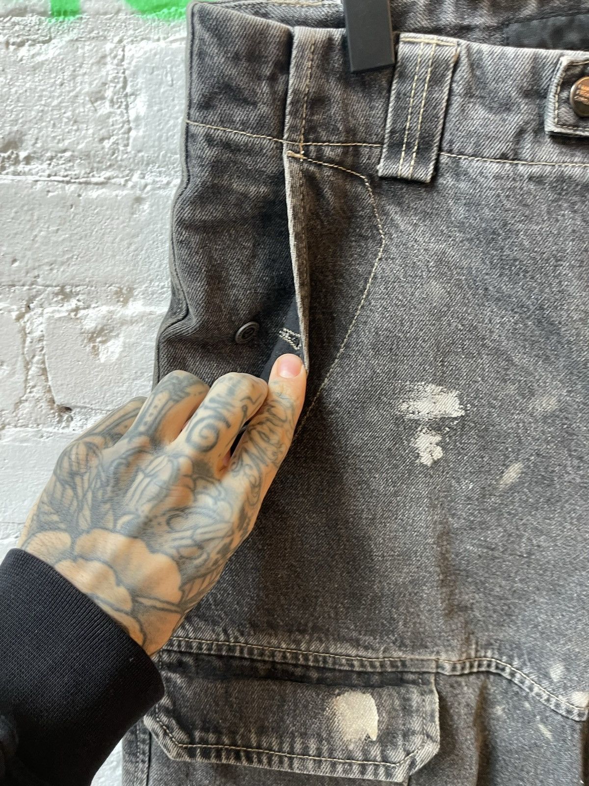 Marithe + Francois Girbaud 90s Vintage GIBRAUD Jean Black Shorts THRASHED 4Gseller Size US 32 / EU 48 - 6 Thumbnail