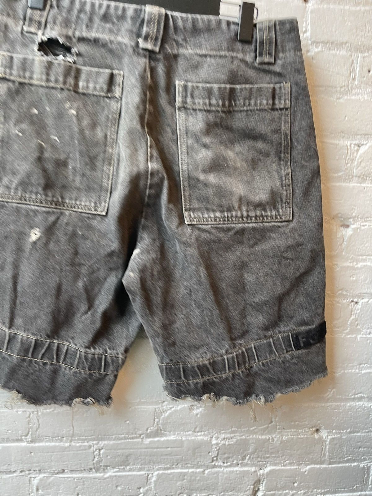 Marithe + Francois Girbaud 90s Vintage GIBRAUD Jean Black Shorts THRASHED 4Gseller Size US 32 / EU 48 - 10 Thumbnail