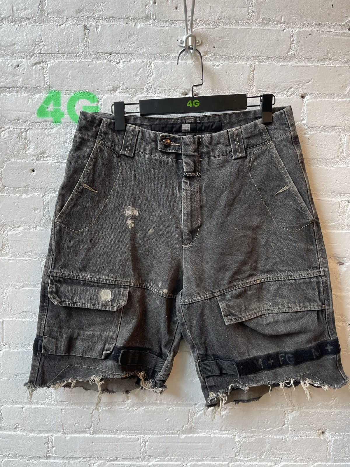 Marithe + Francois Girbaud 90s Vintage GIBRAUD Jean Black Shorts THRASHED 4Gseller Size US 32 / EU 48 - 1 Thumbnail