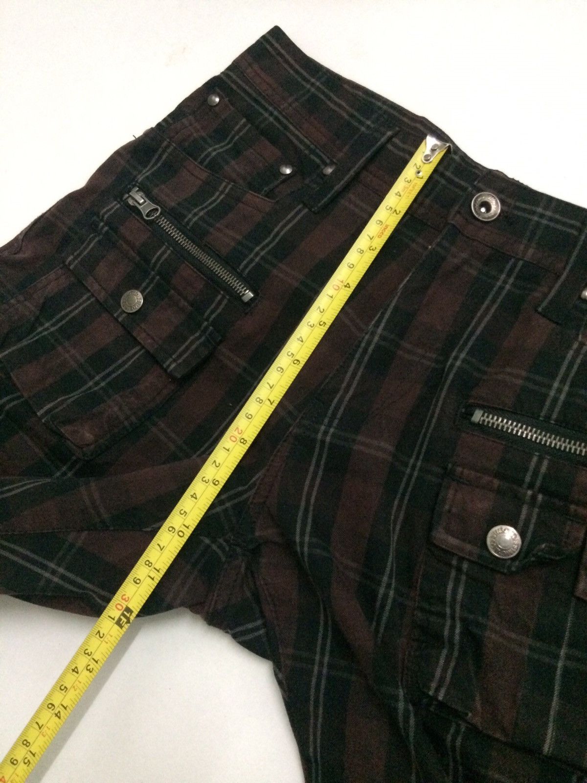 If Six Was Nine 🔥🔥Mossimo Tactical cargo pants check Punk pant Size US 29 - 11 Thumbnail