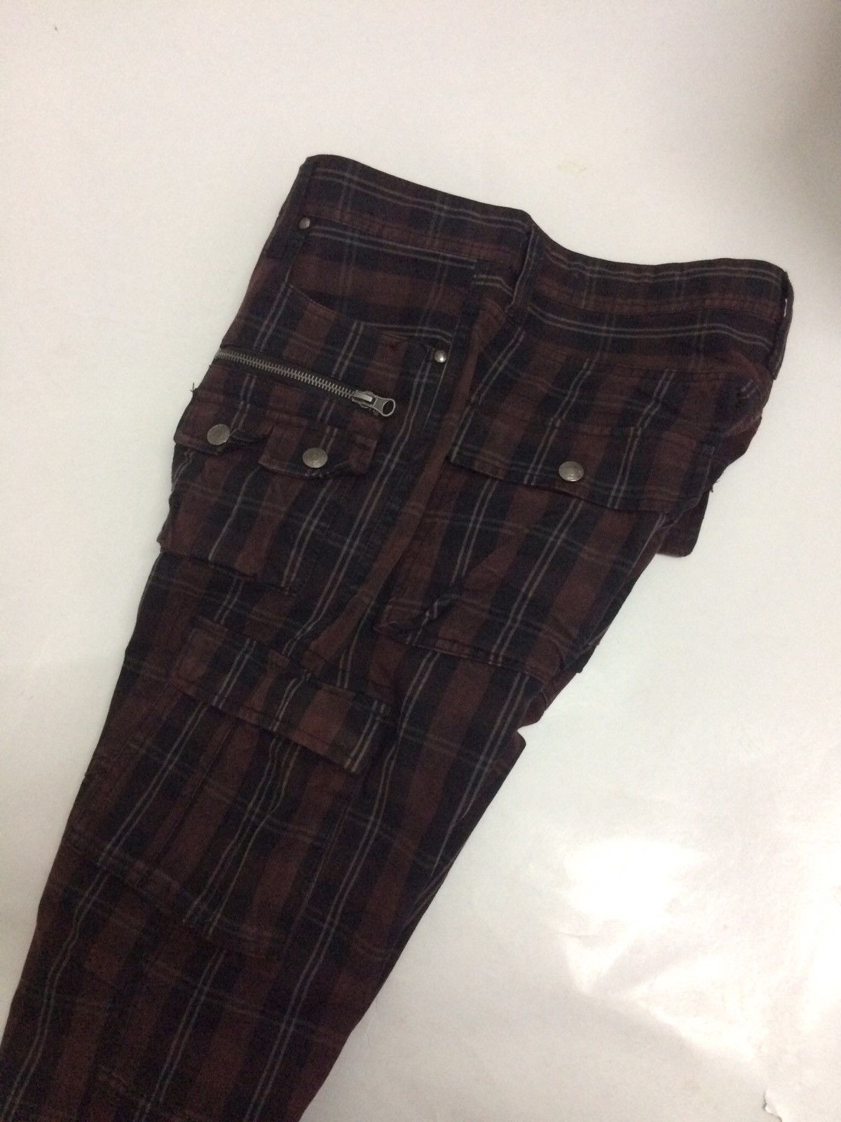 If Six Was Nine 🔥🔥Mossimo Tactical cargo pants check Punk pant Size US 29 - 14 Thumbnail