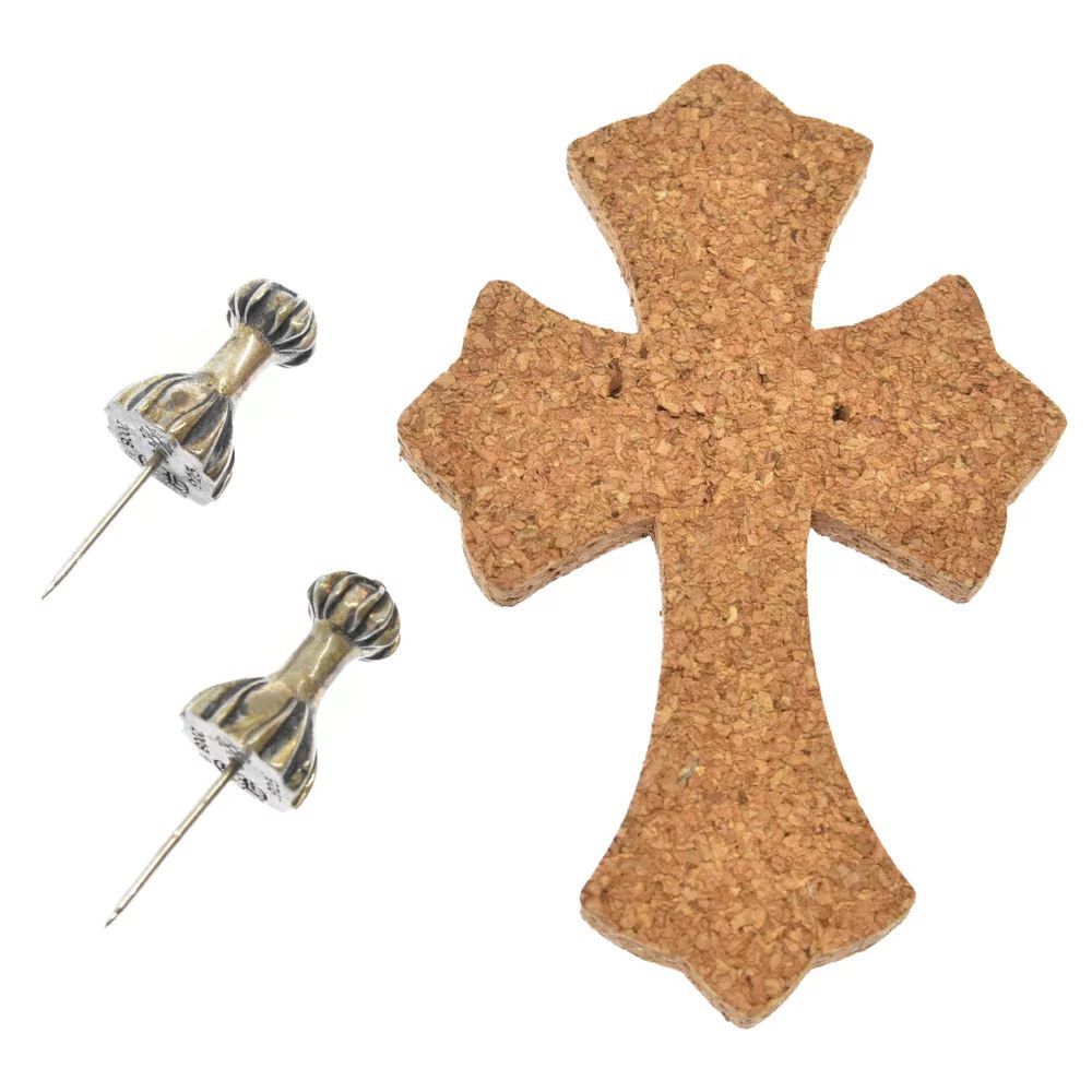 image of Chrome Hearts Cross Motif Pushpin in Brown, Men's