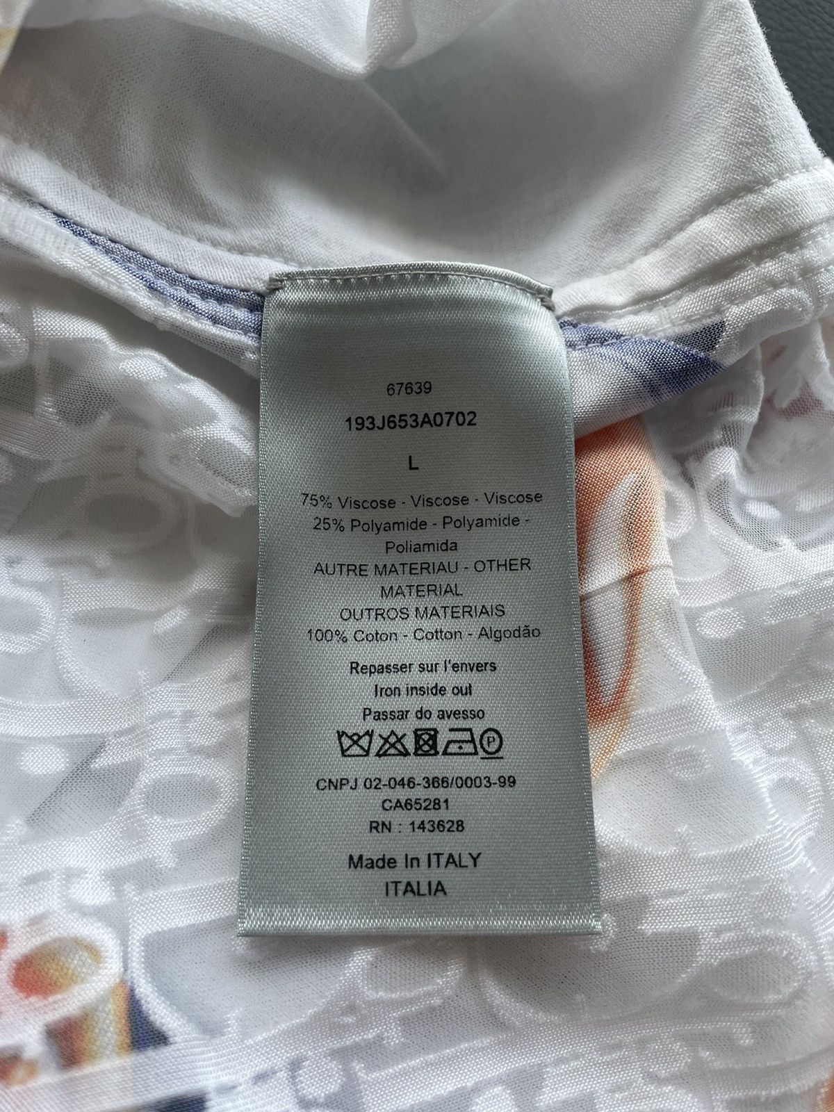 Dior Rare New LimitedEdition Dior x Kenny Scharf Oblique Logo Tee Size US L / EU 52-54 / 3 - 13 Thumbnail