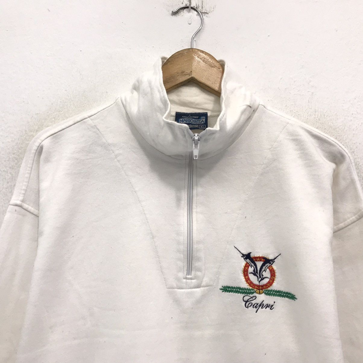 Vintage Vintage Capri Halfzip Sweatshirt Capri Mariorita Italy Size US M / EU 48-50 / 2 - 2 Thumbnail