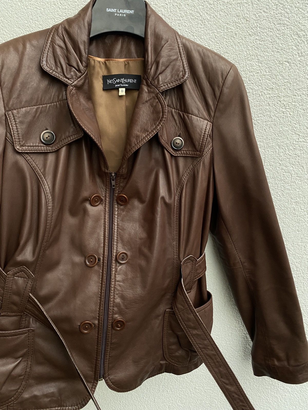 Yves Saint Laurent 90s Lamb Leather YSL Jacket Soft Size US S / EU 44-46 / 1 - 14 Thumbnail
