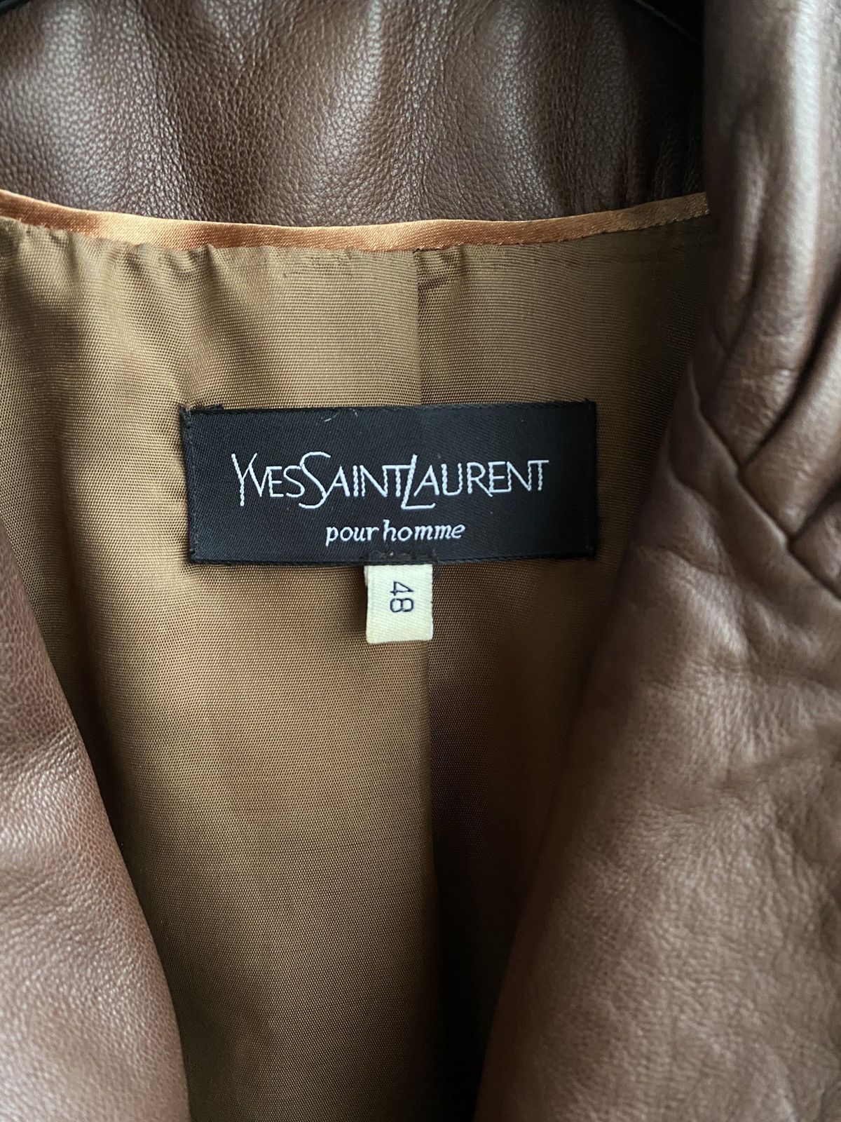 Yves Saint Laurent 90s Lamb Leather YSL Jacket Soft Size US S / EU 44-46 / 1 - 3 Thumbnail
