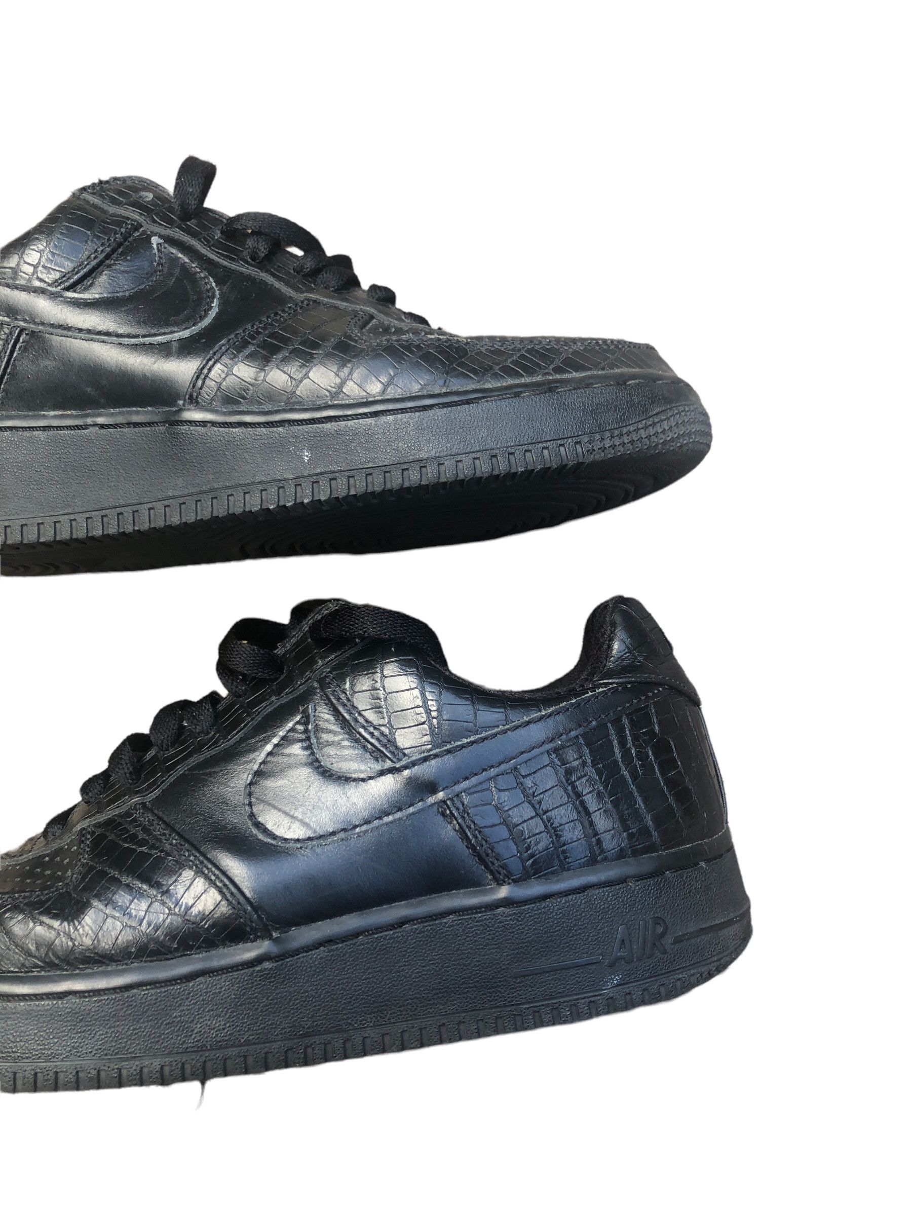 Nike × Vintage Vintage 2005 Nike Air Force 1 Premium Crocodile Black Size US 8.5 / EU 41-42 - 24 Thumbnail