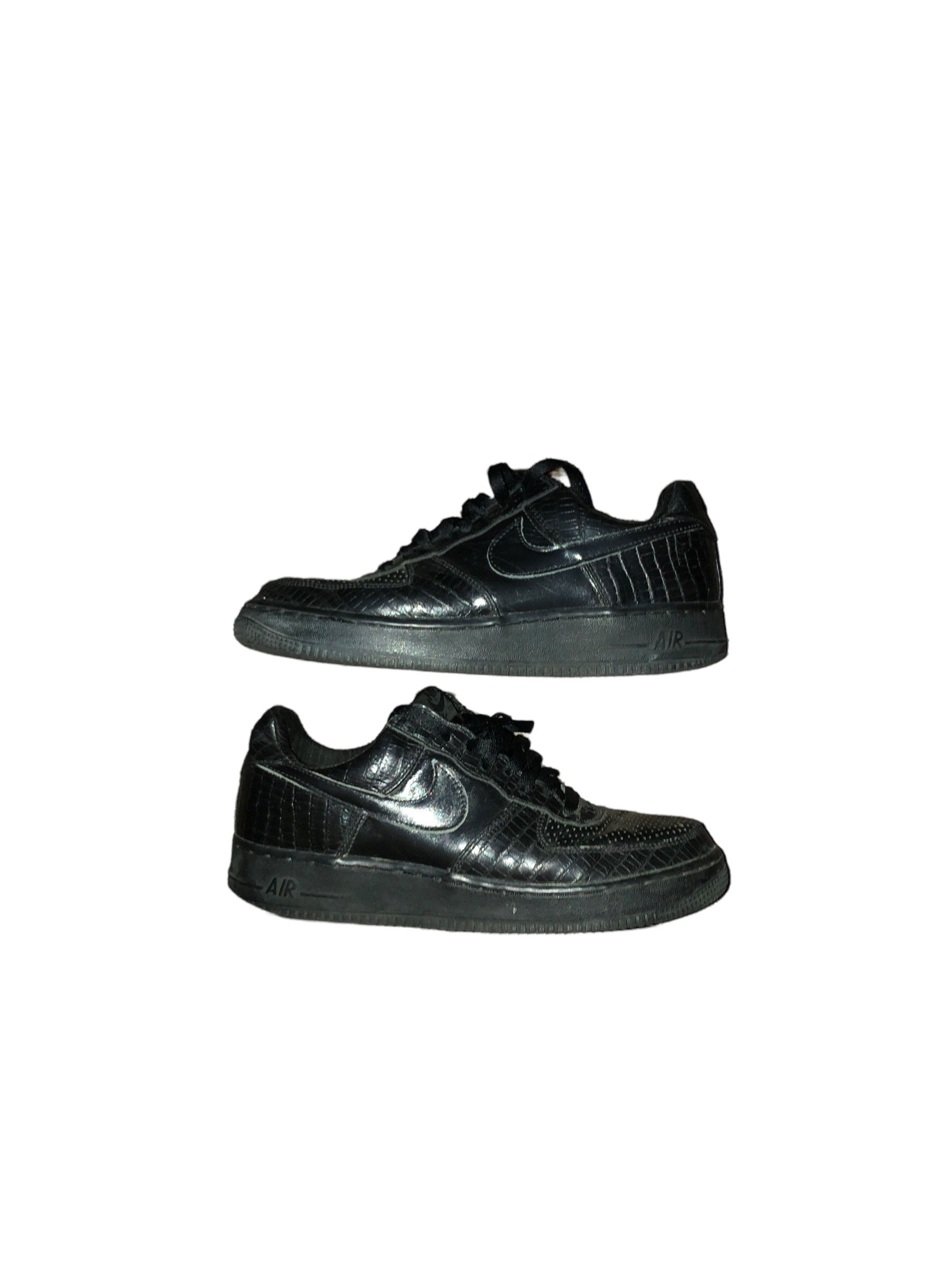 Nike × Vintage Vintage 2005 Nike Air Force 1 Premium Crocodile Black Size US 8.5 / EU 41-42 - 12 Thumbnail